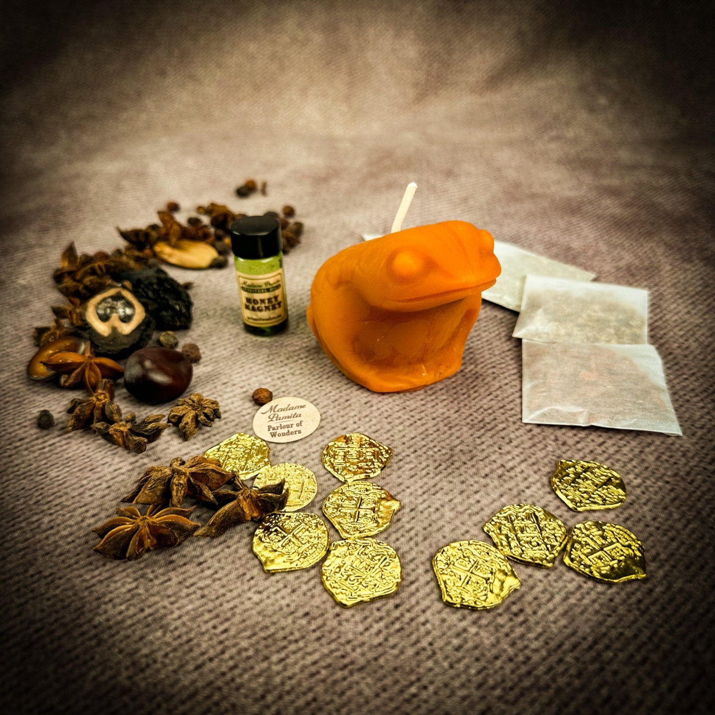 Lucky Money Frog Candle Spell Kit - Northern Magick Supplies