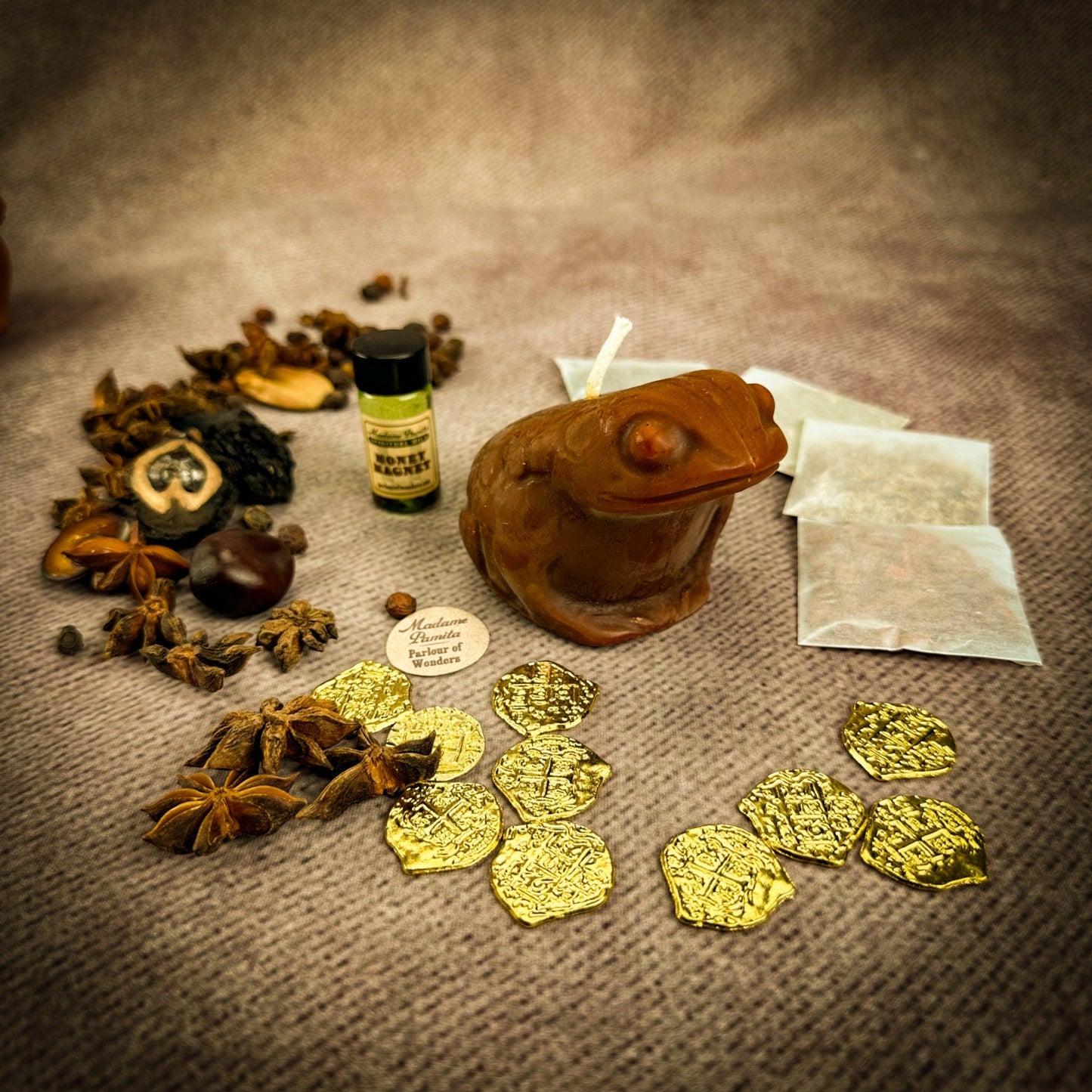 Lucky Money Frog Candle Spell Kit - Northern Magick Supplies