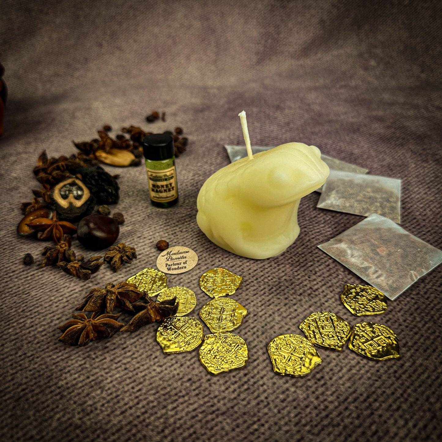 Lucky Money Frog Candle Spell Kit - Northern Magick Supplies