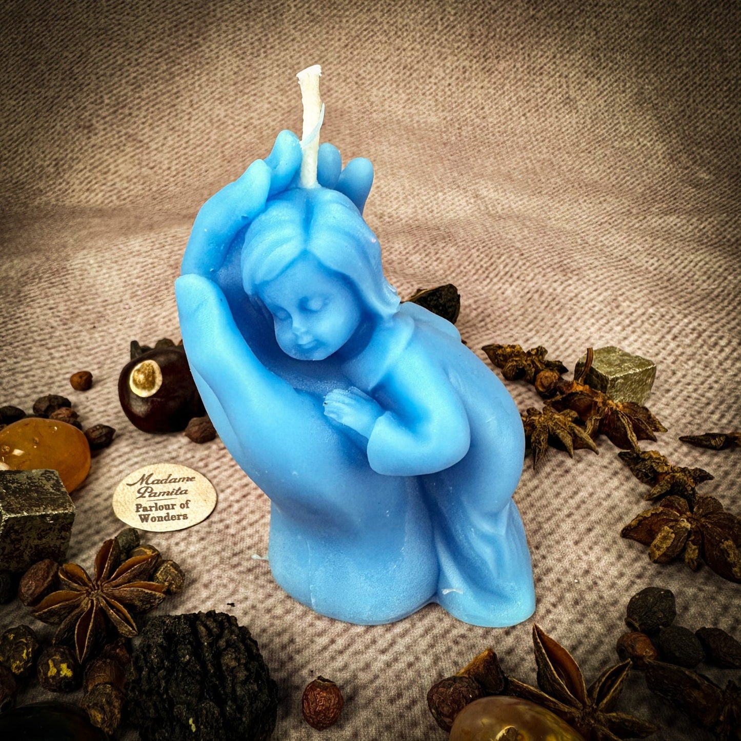Beeswax Mother and Child Spell Candle - Protection, Fertility & Family Blessing - Northern Magick Supplies