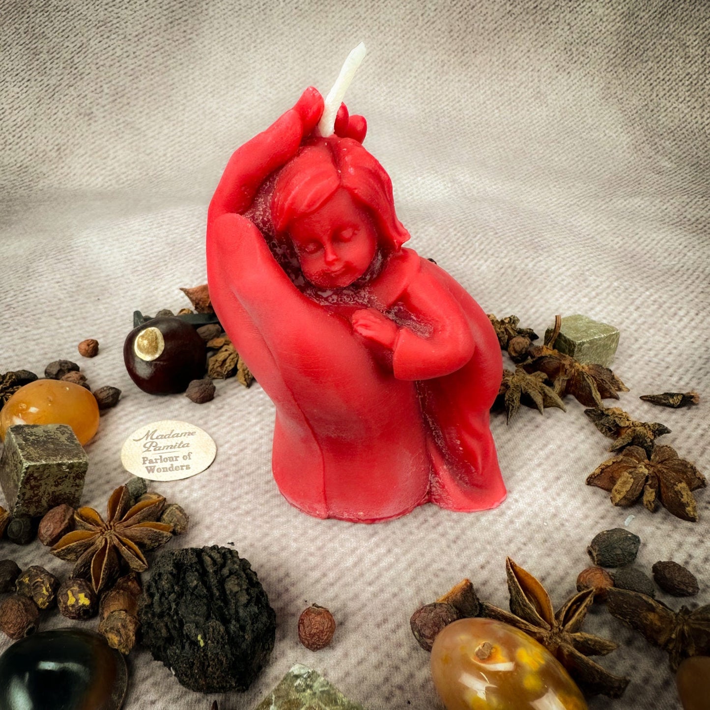 Beeswax Mother and Child Spell Candle - Protection, Fertility & Family Blessing - Northern Magick Supplies