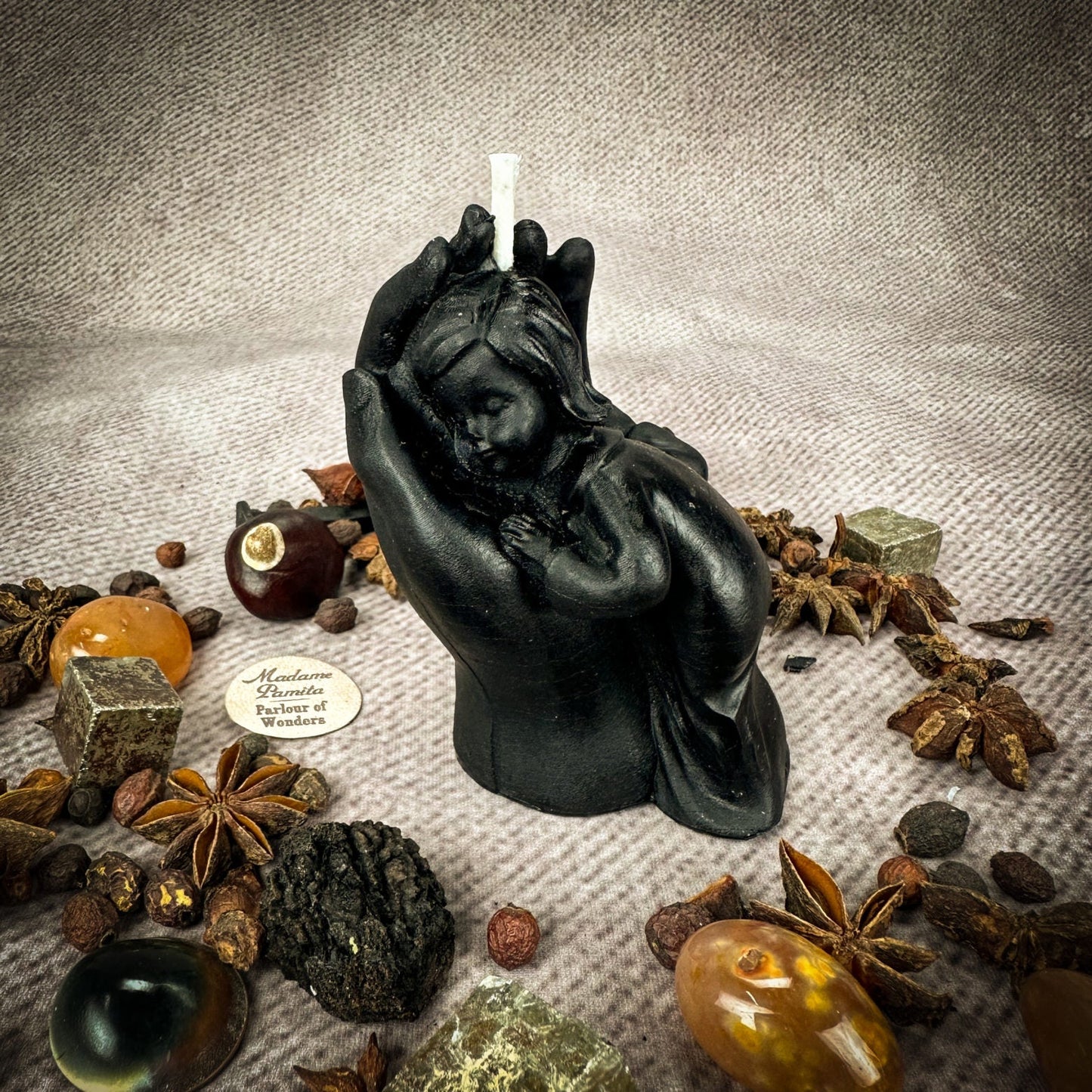 Beeswax Mother and Child Spell Candle - Protection, Fertility & Family Blessing - Northern Magick Supplies