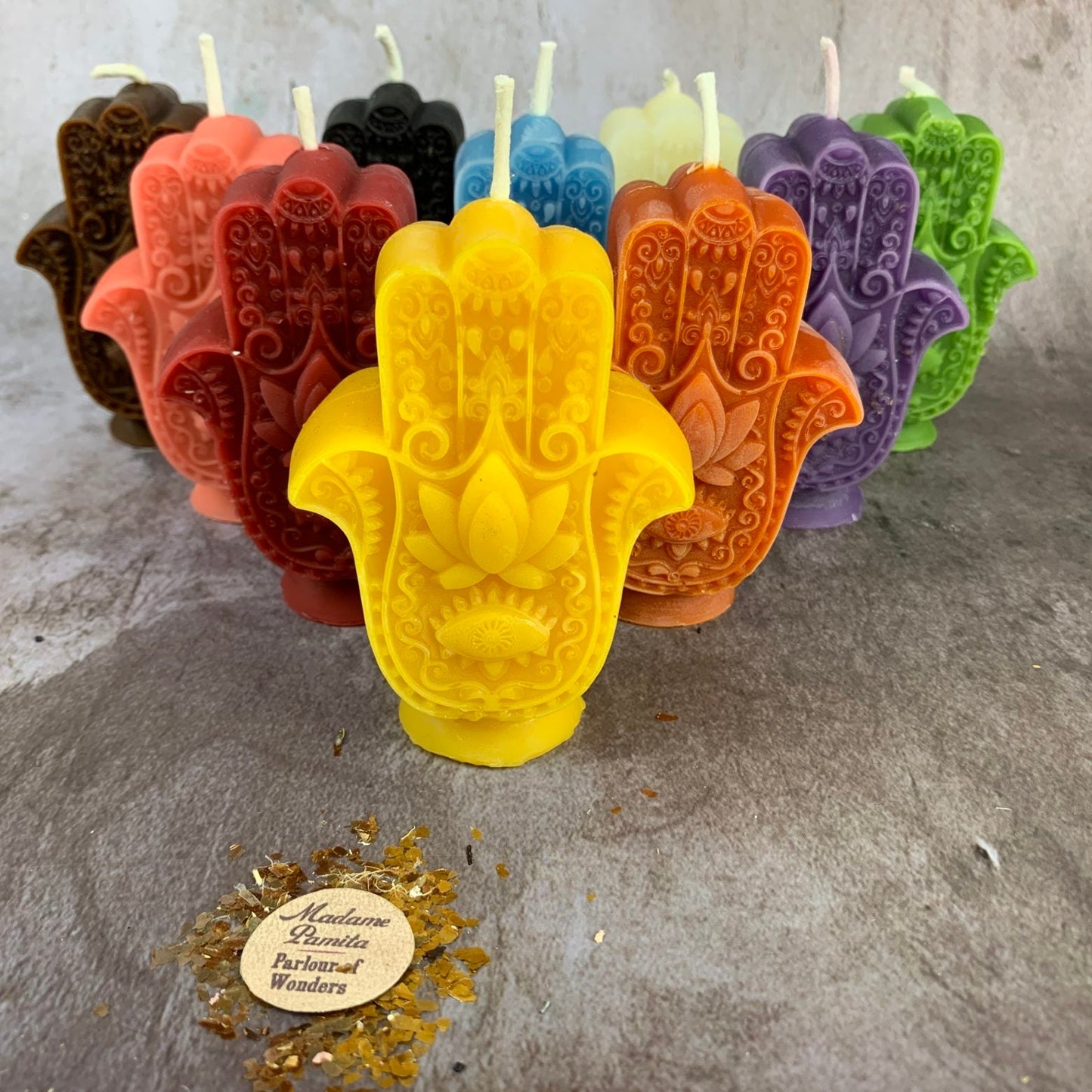 Beeswax Hamsa Hand Spell Candle - Northern Magick Supplies