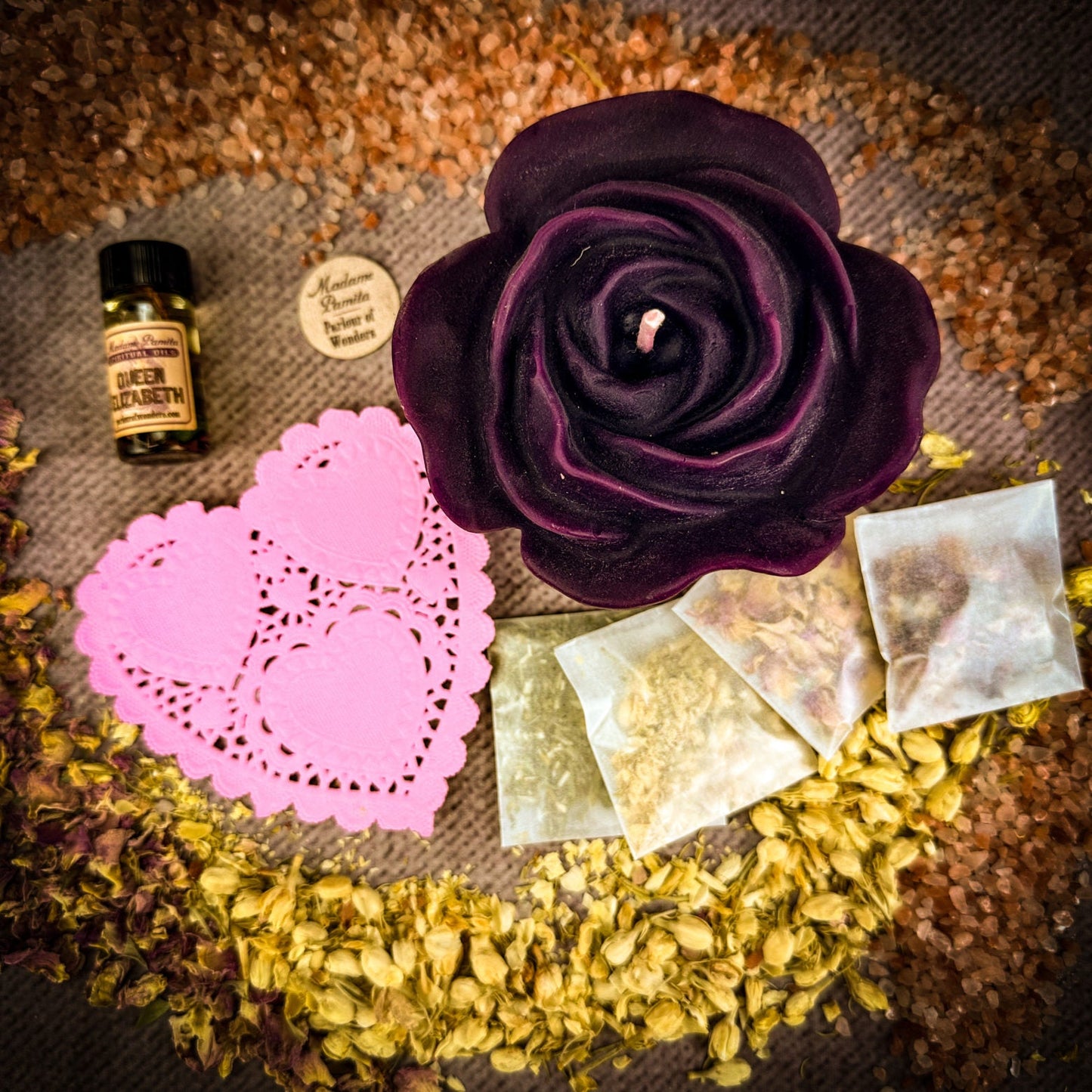 Rose Romance Candle Spell Kit - Northern Magick Supplies