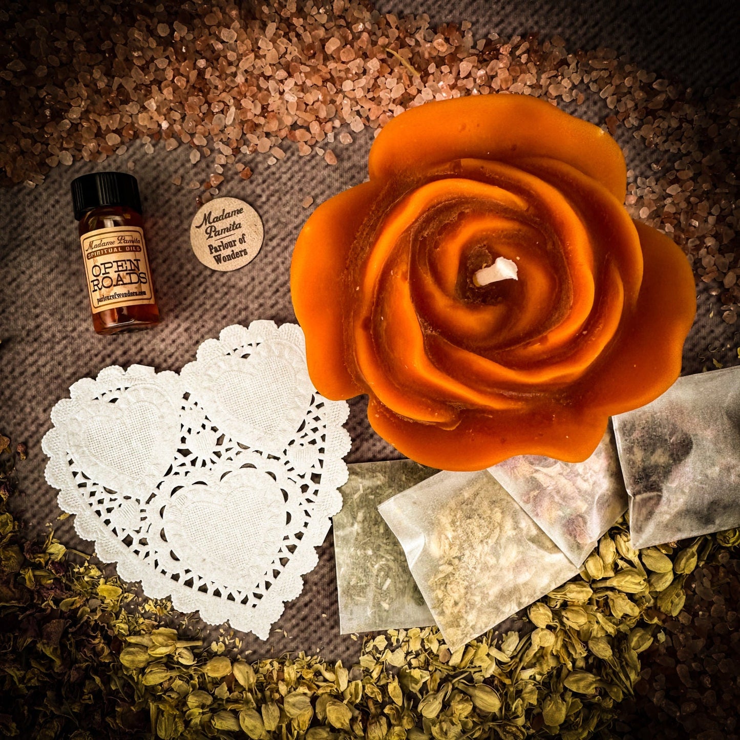 Rose Romance Candle Spell Kit - Northern Magick Supplies