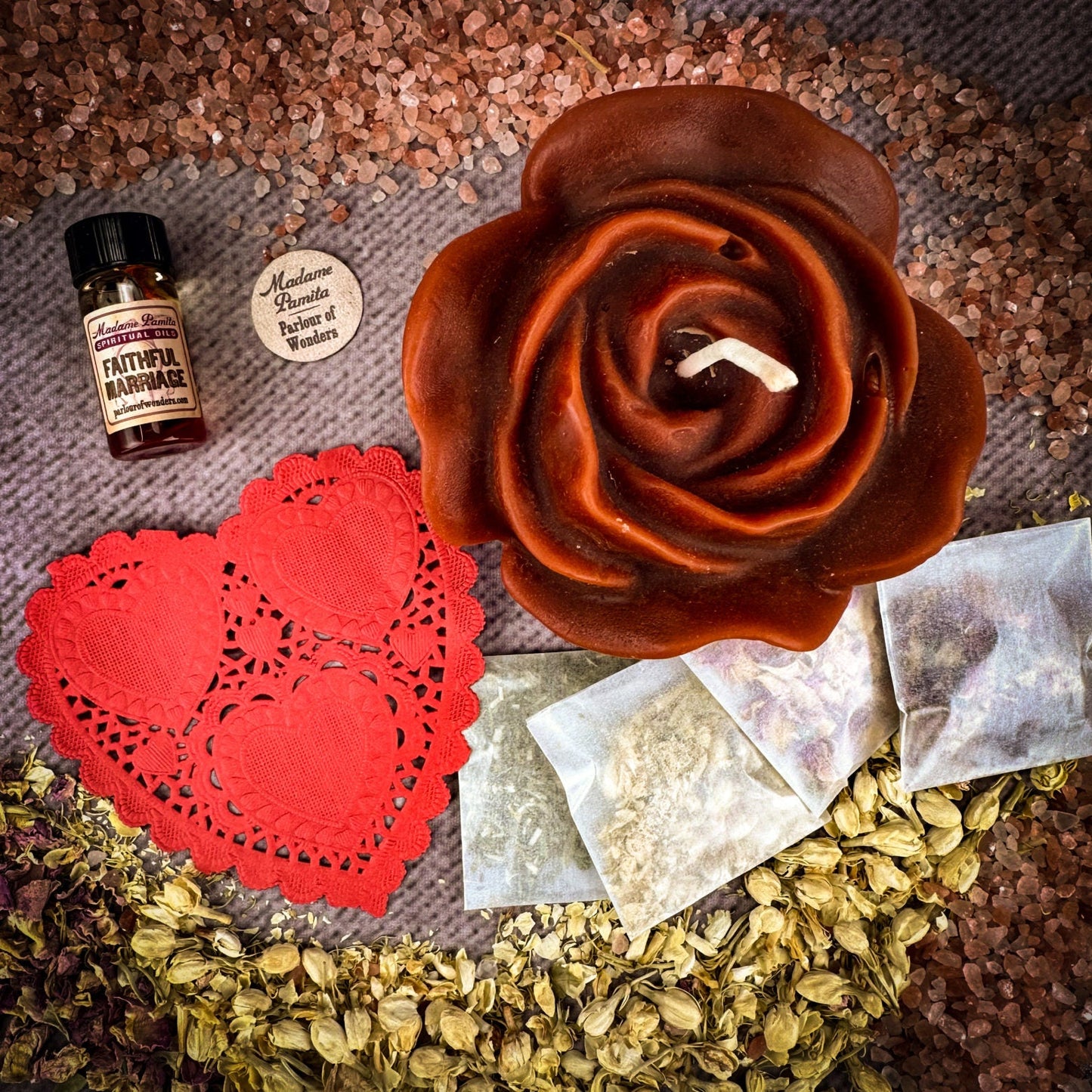 Rose Romance Candle Spell Kit - Northern Magick Supplies