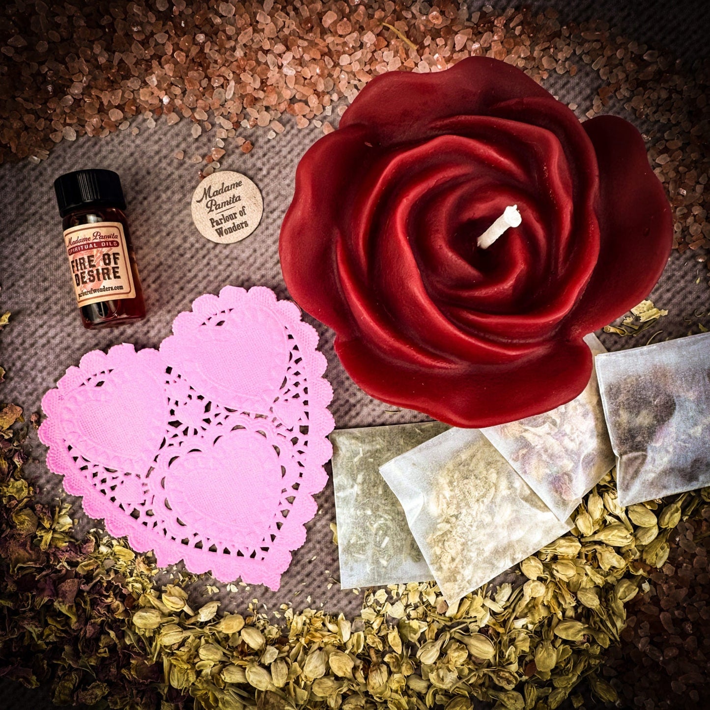 Rose Romance Candle Spell Kit - Northern Magick Supplies
