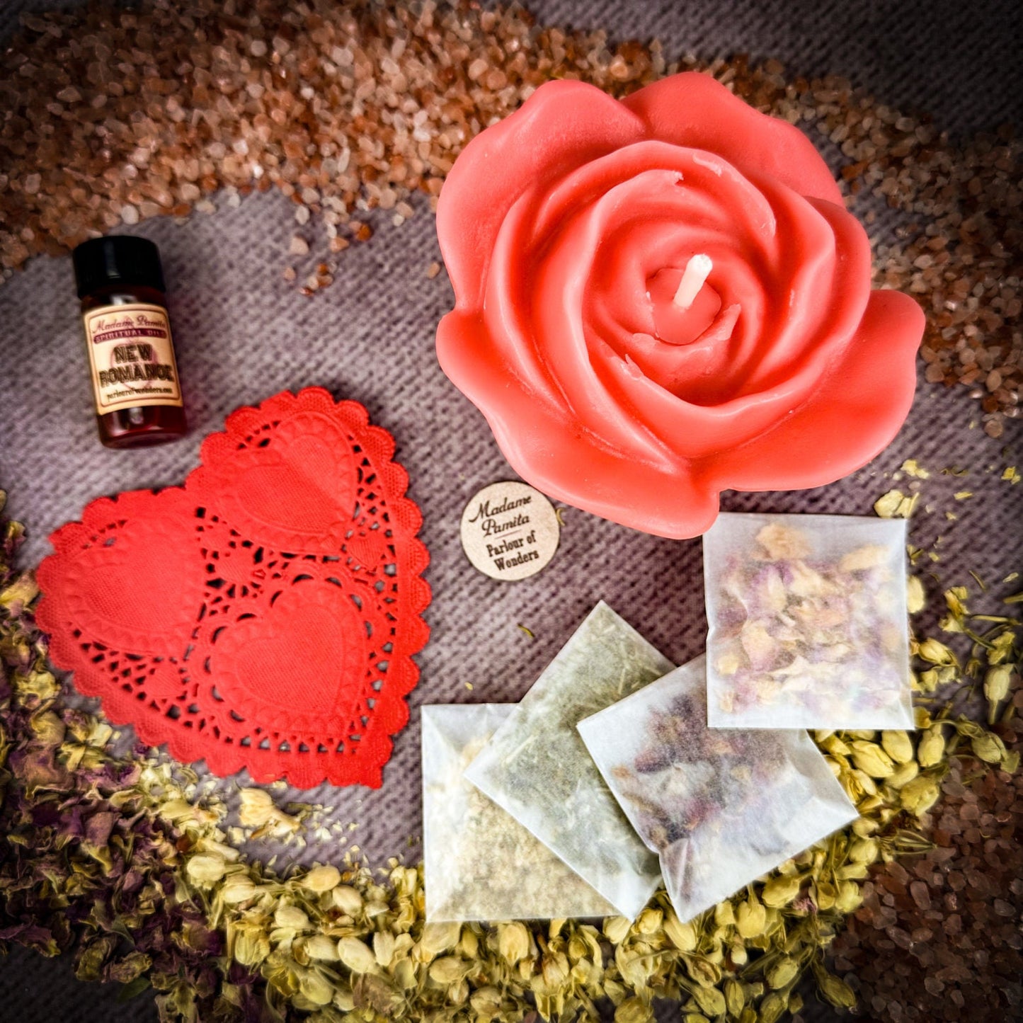 Rose Romance Candle Spell Kit - Northern Magick Supplies