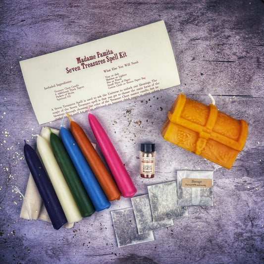 Seven Treasures Candle Spell Kit - Northern Magick Supplies