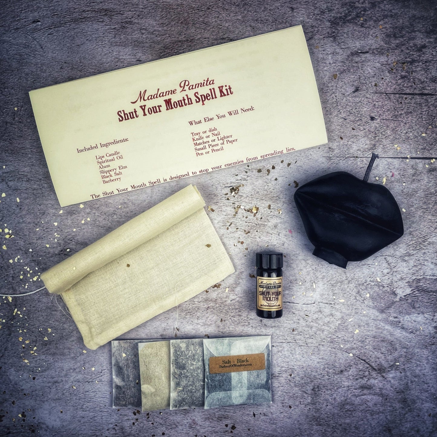 Shut Your Mouth Spell Kit - Northern Magick Supplies
