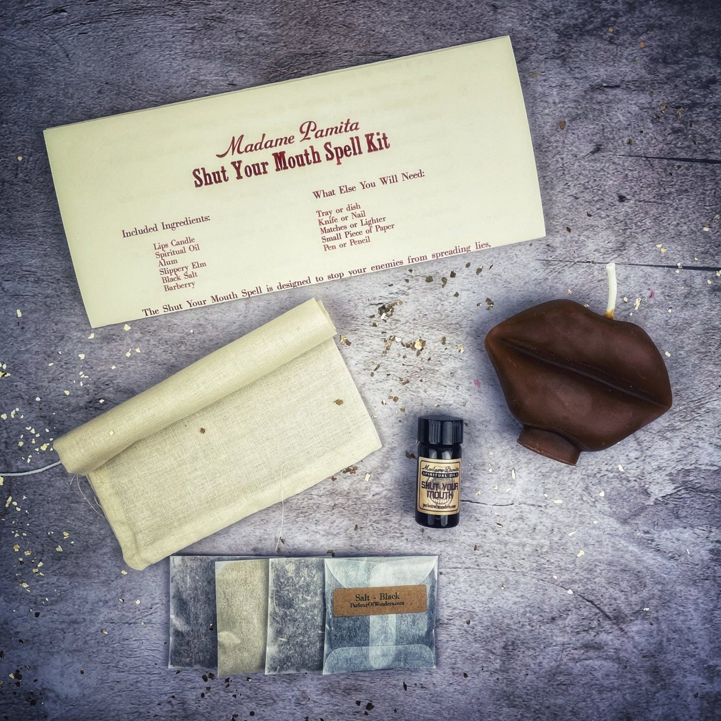 Shut Your Mouth Spell Kit - Northern Magick Supplies