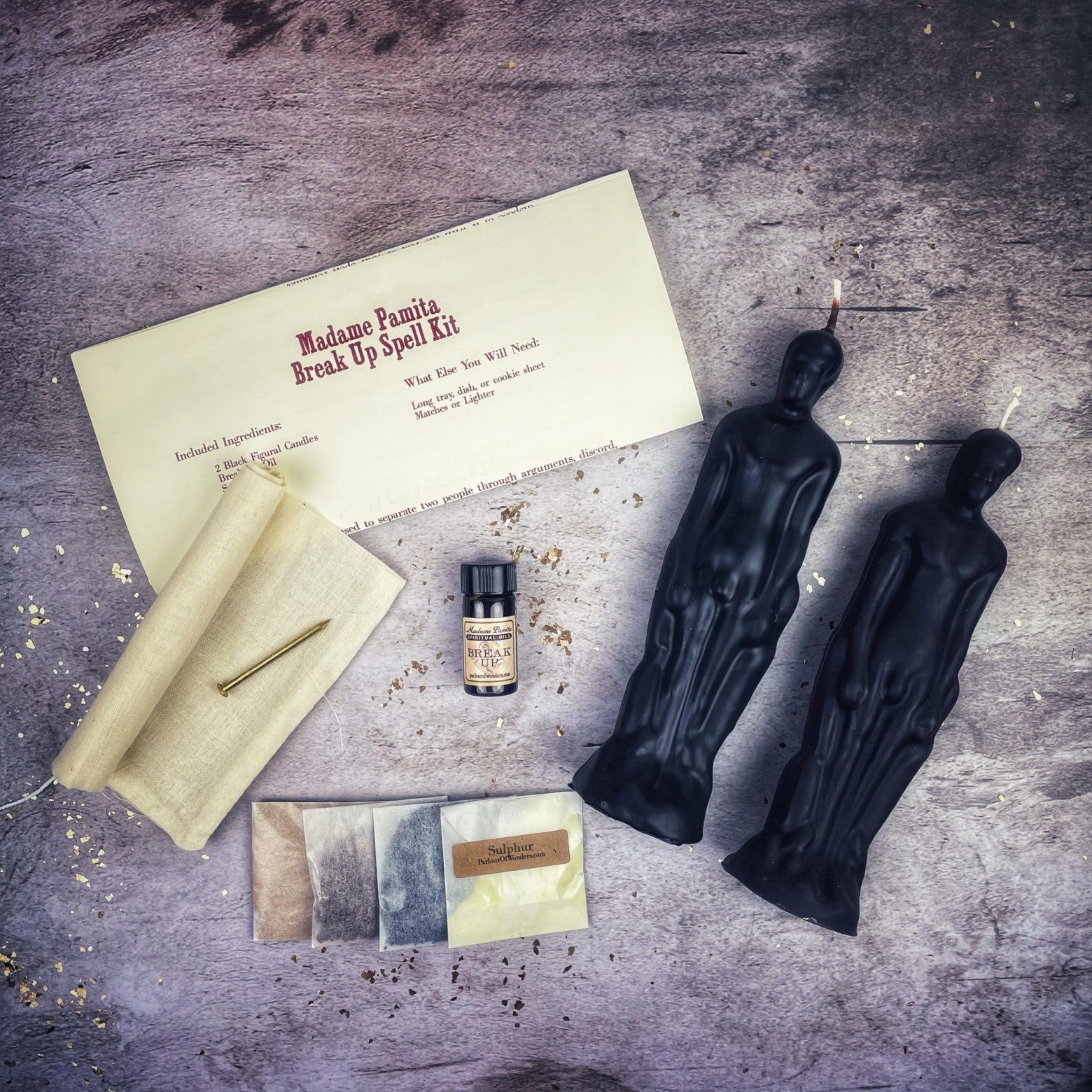 Break Up Candle Spell Kit - Male/Male - Northern Magick Supplies