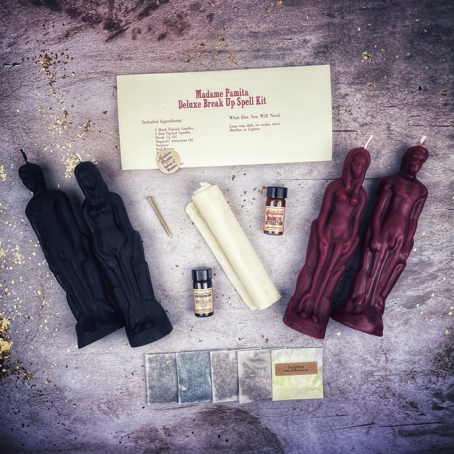 Deluxe Break Up Candle Spell Kit - Female/Male - Northern Magick Supplies