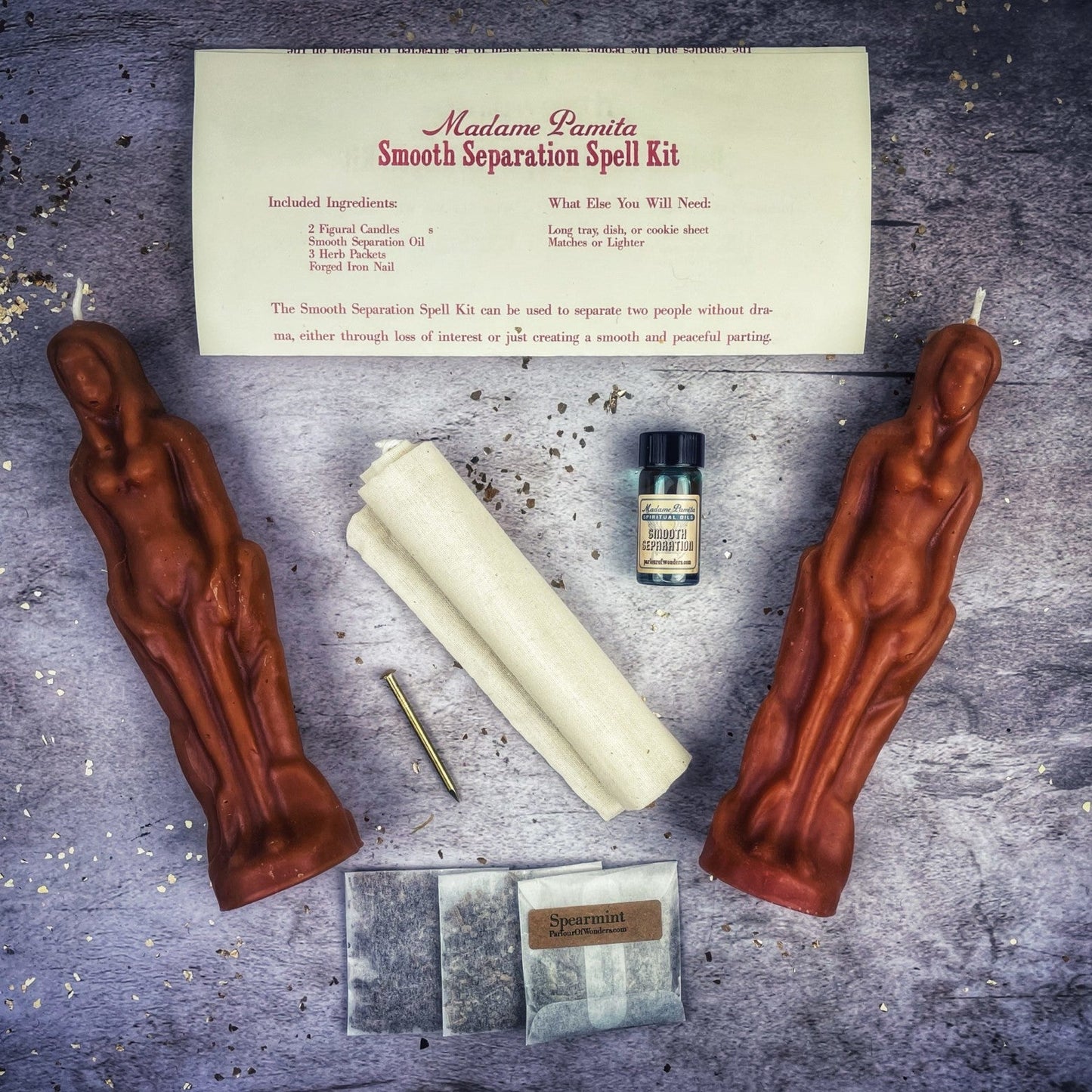 Smooth Separation Candle Spell Kit - Female/Female - Northern Magick Supplies