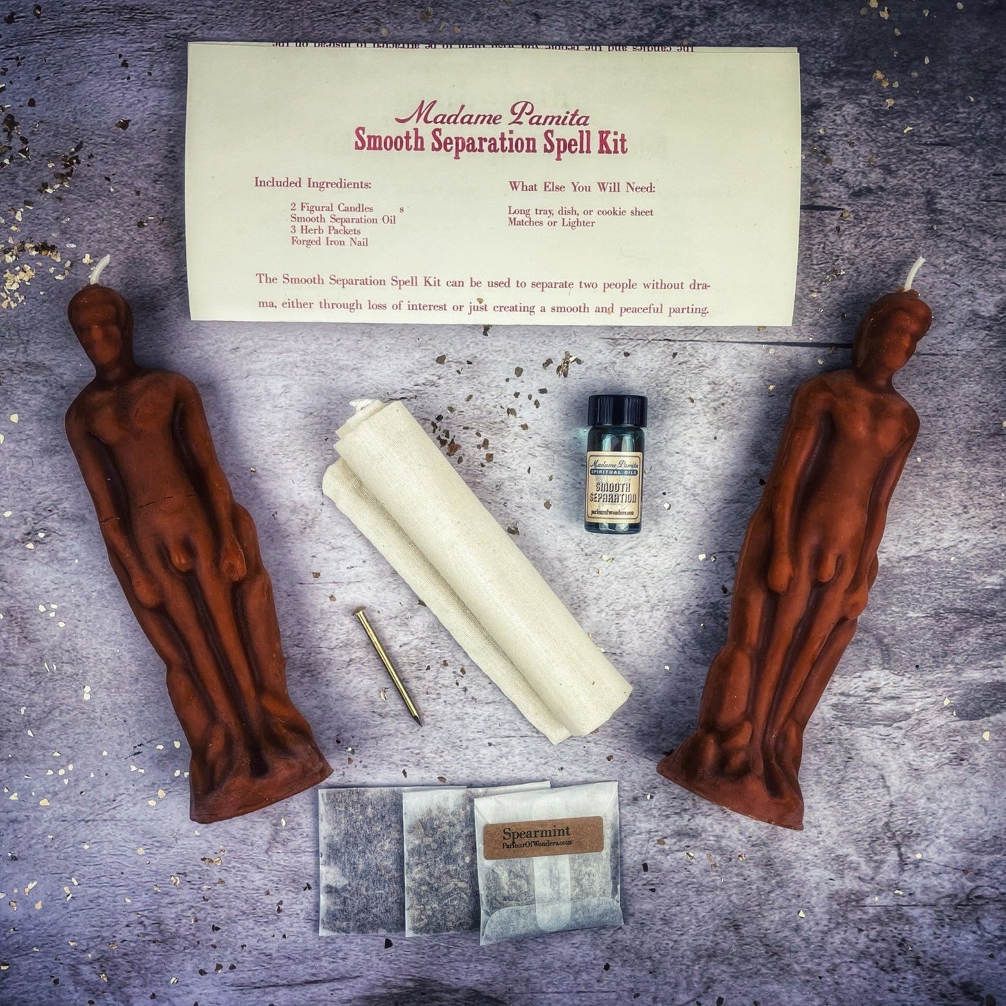 Smooth Separation Candle Spell Kit - Male/Male - Northern Magick Supplies