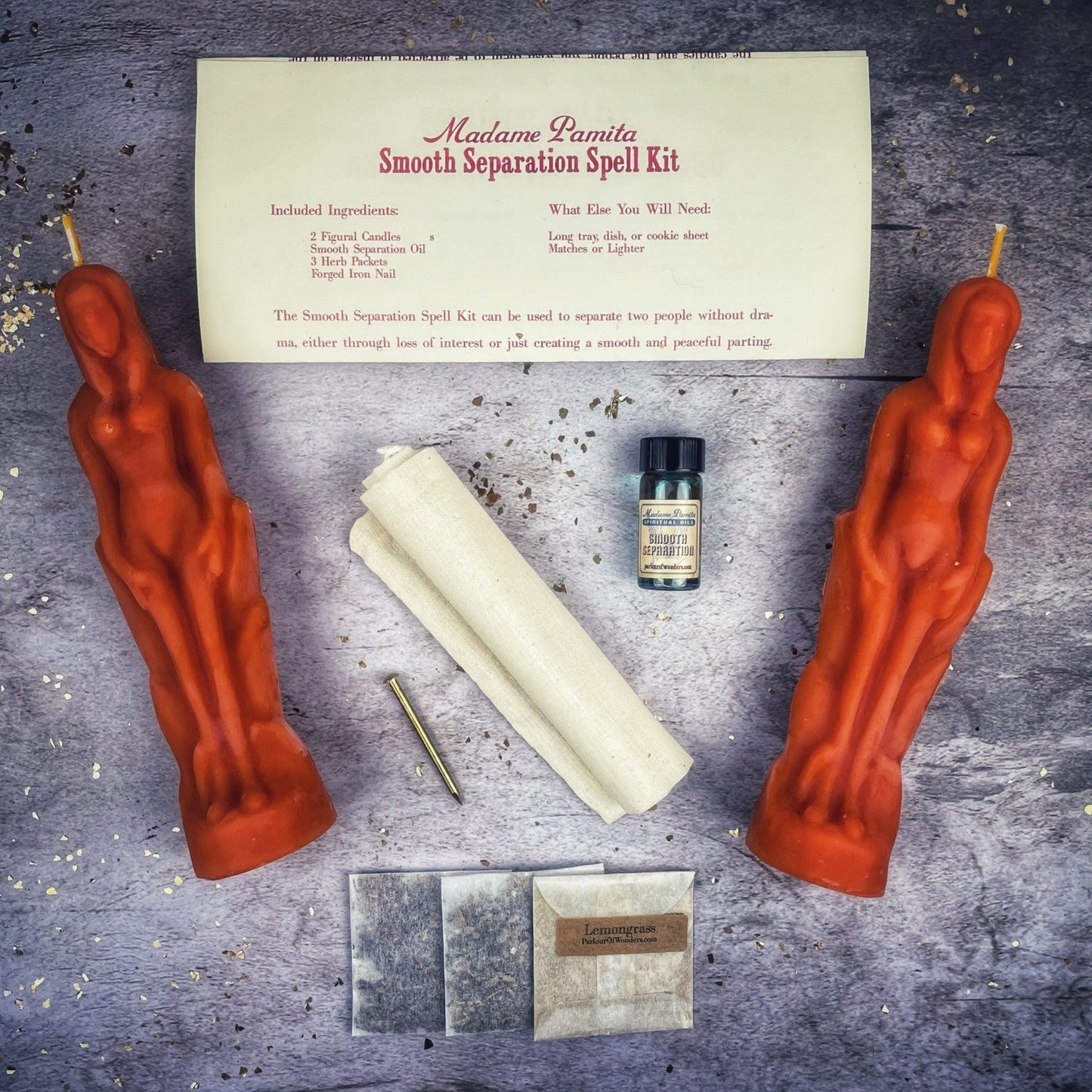 Smooth Separation Candle Spell Kit - Female/Female - Northern Magick Supplies