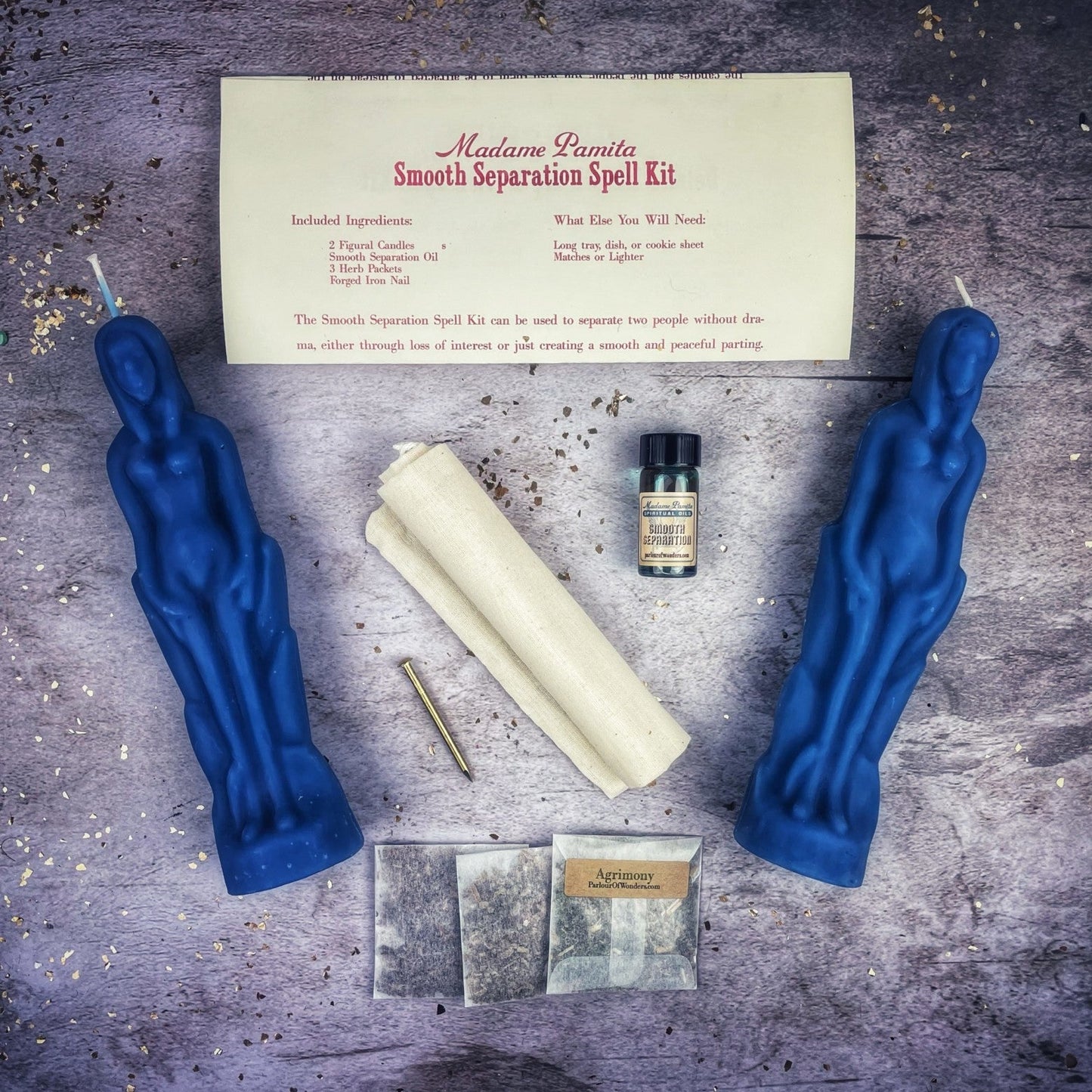 Smooth Separation Candle Spell Kit - Female/Female - Northern Magick Supplies