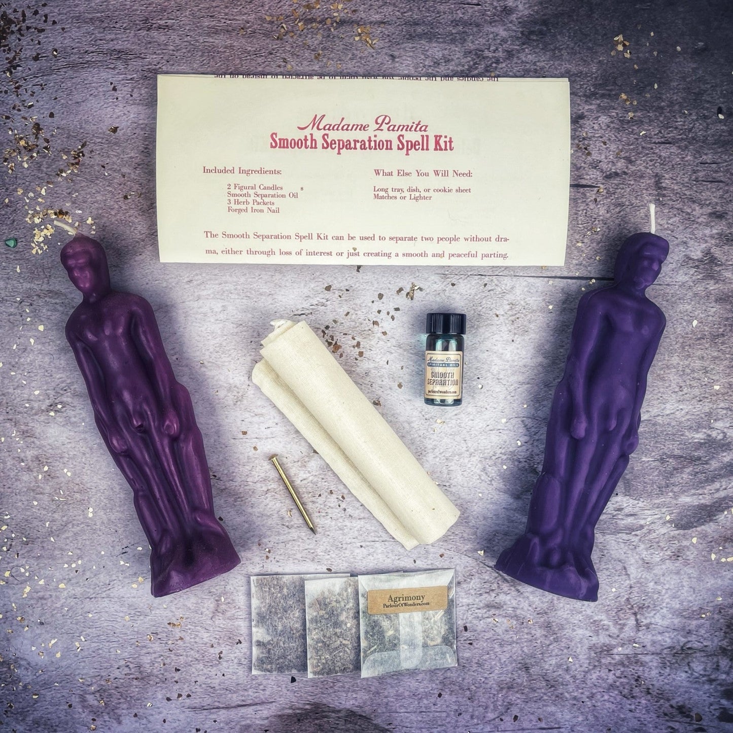 Smooth Separation Candle Spell Kit - Male/Male - Northern Magick Supplies