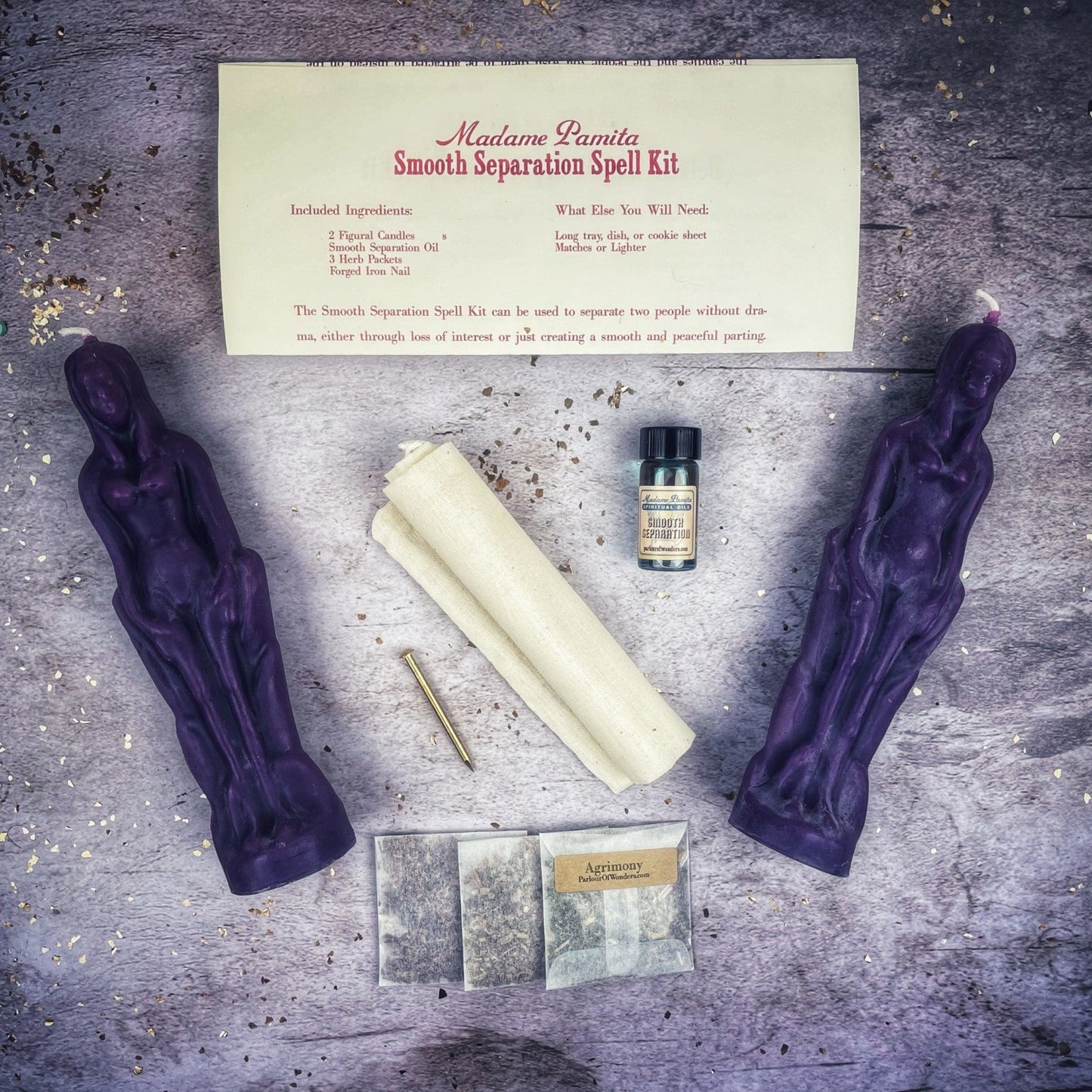 Smooth Separation Candle Spell Kit - Female/Female - Northern Magick Supplies