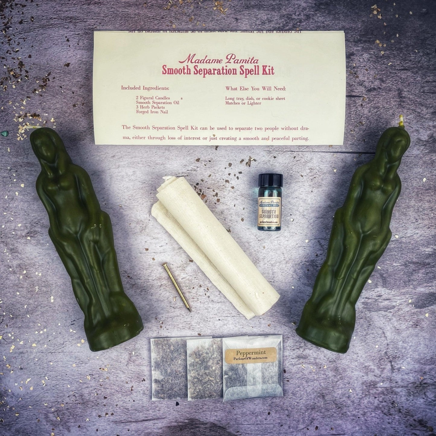 Smooth Separation Candle Spell Kit - Female/Female - Northern Magick Supplies