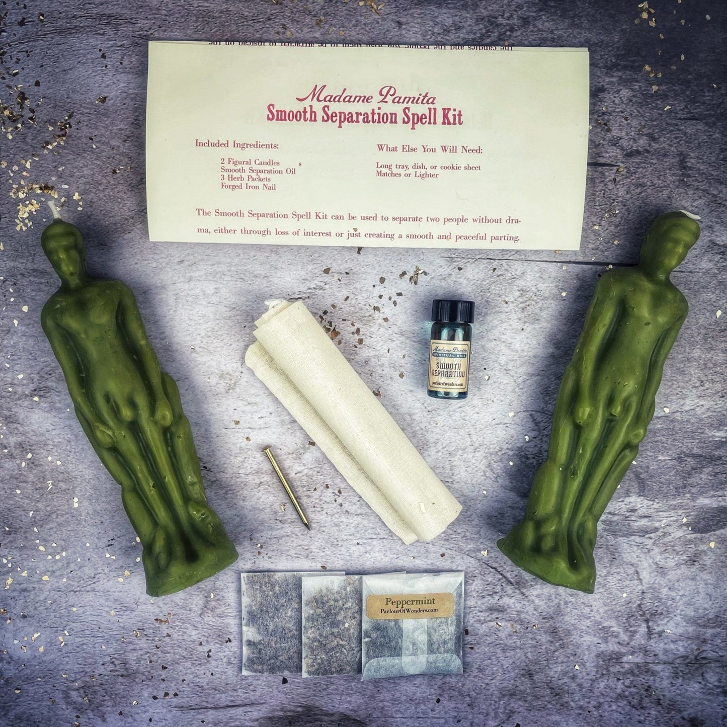 Smooth Separation Candle Spell Kit - Male/Male - Northern Magick Supplies