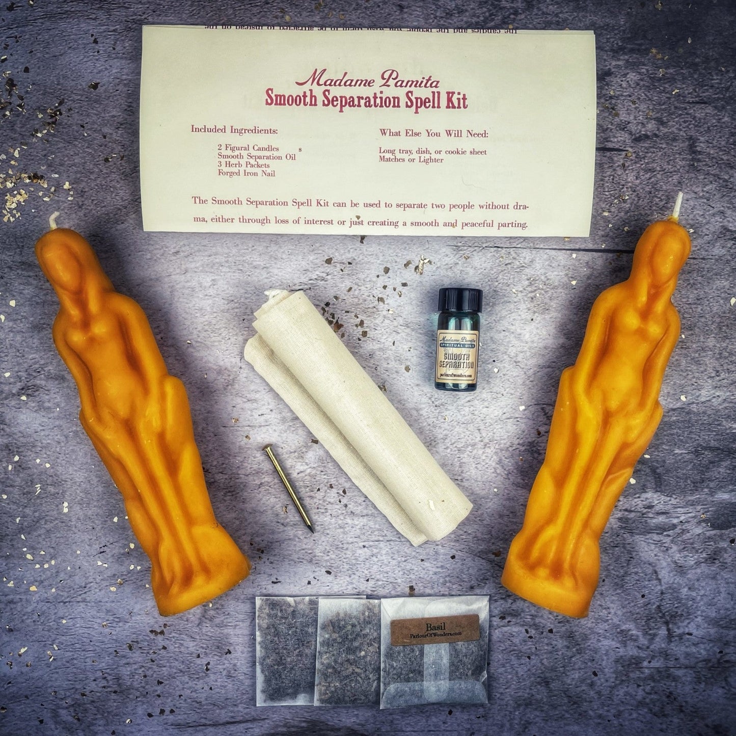 Smooth Separation Candle Spell Kit - Female/Female - Northern Magick Supplies