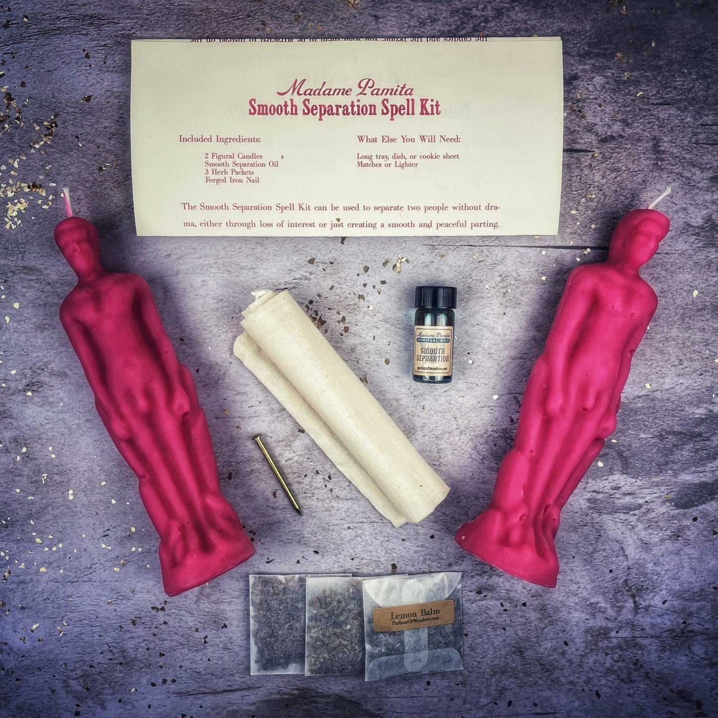 Smooth Separation Candle Spell Kit - Male/Male - Northern Magick Supplies