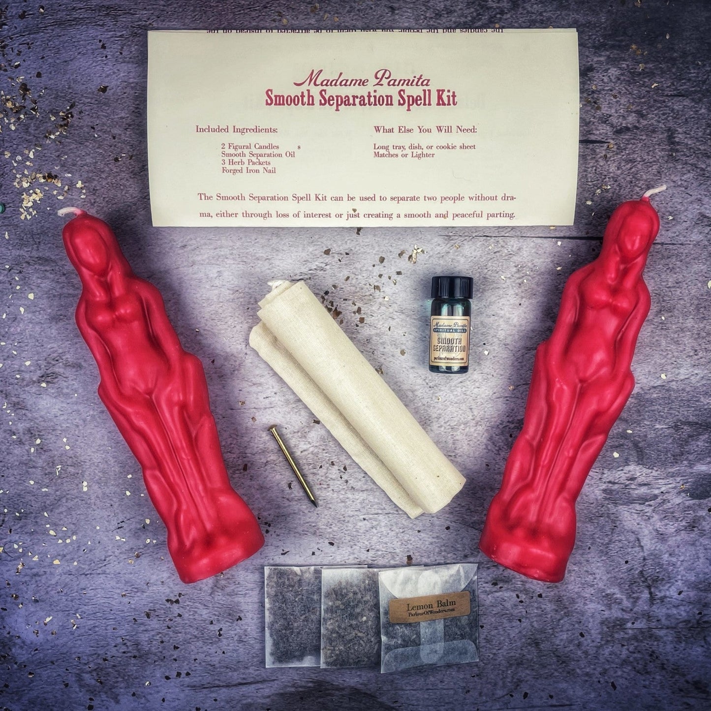 Smooth Separation Candle Spell Kit - Female/Female - Northern Magick Supplies