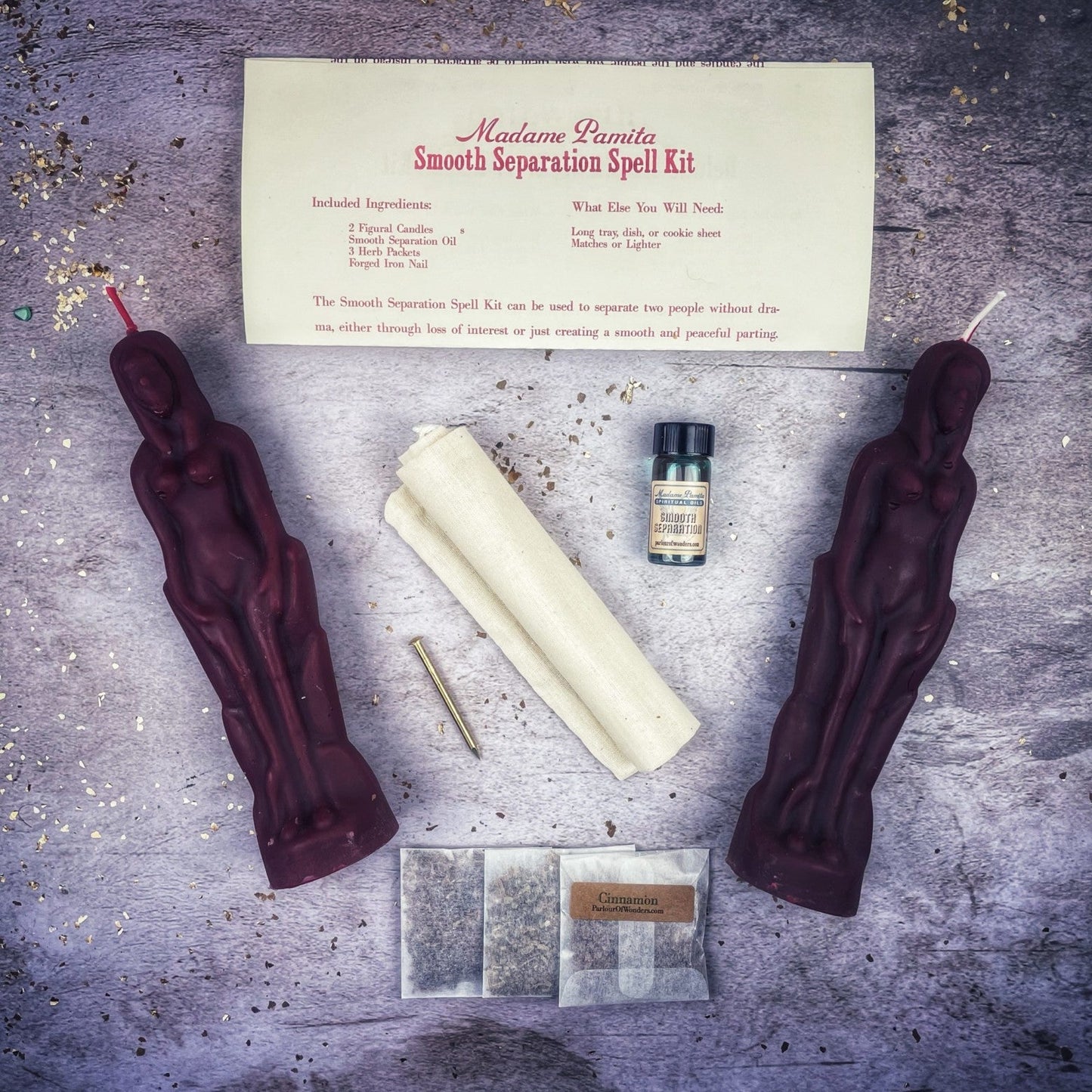 Smooth Separation Candle Spell Kit - Female/Female - Northern Magick Supplies
