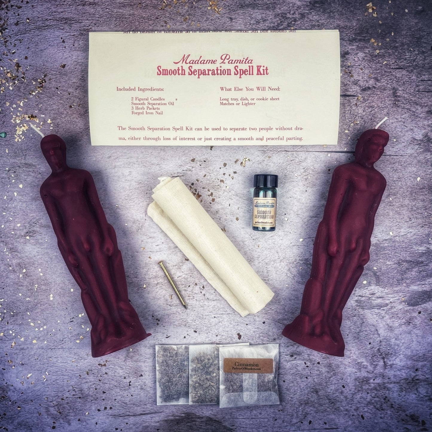 Smooth Separation Candle Spell Kit - Male/Male - Northern Magick Supplies