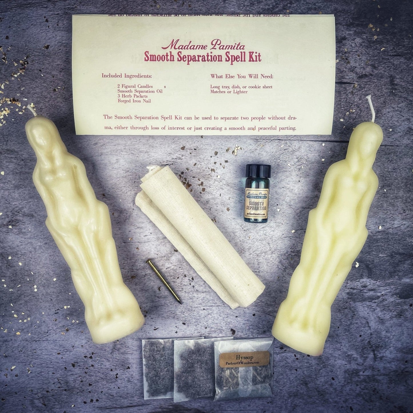 Smooth Separation Candle Spell Kit - Female/Female - Northern Magick Supplies