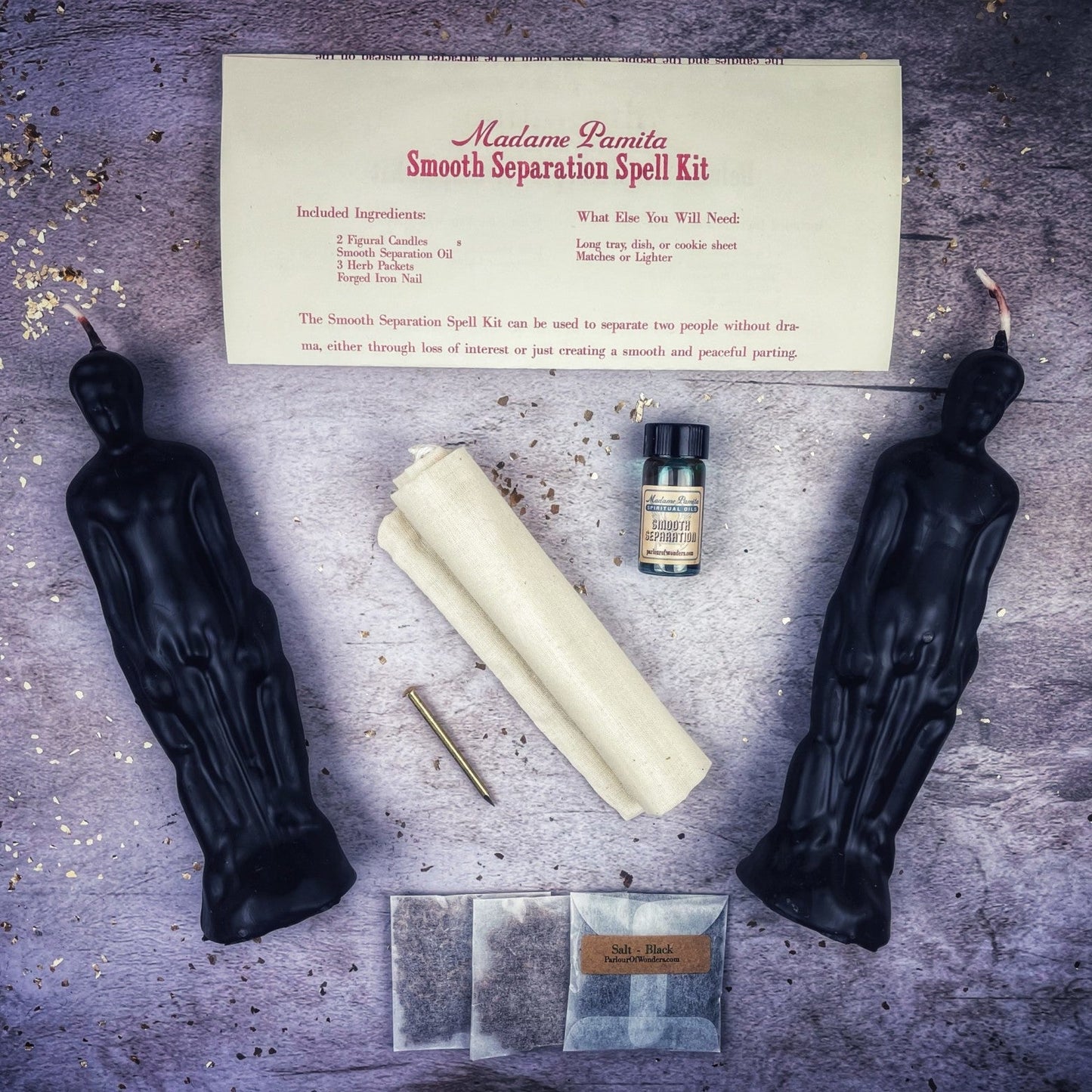 Smooth Separation Candle Spell Kit - Male/Male - Northern Magick Supplies