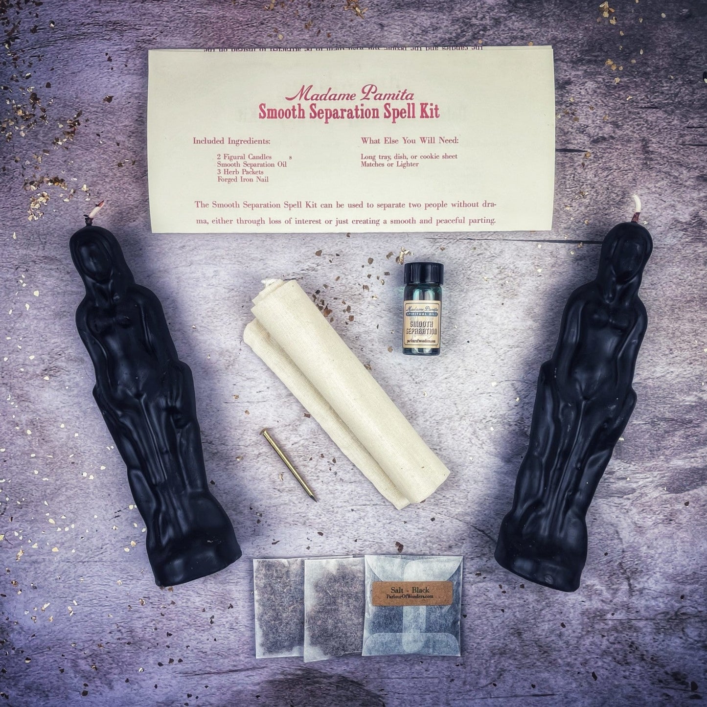 Smooth Separation Candle Spell Kit - Female/Female - Northern Magick Supplies