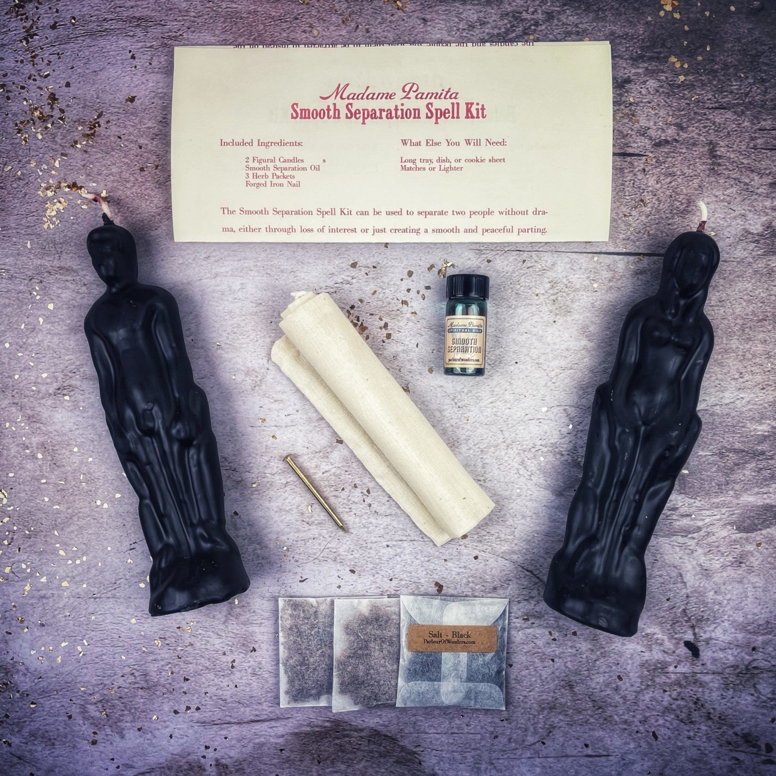Smooth Separation Candle Spell Kit - Female/Male - Northern Magick Supplies