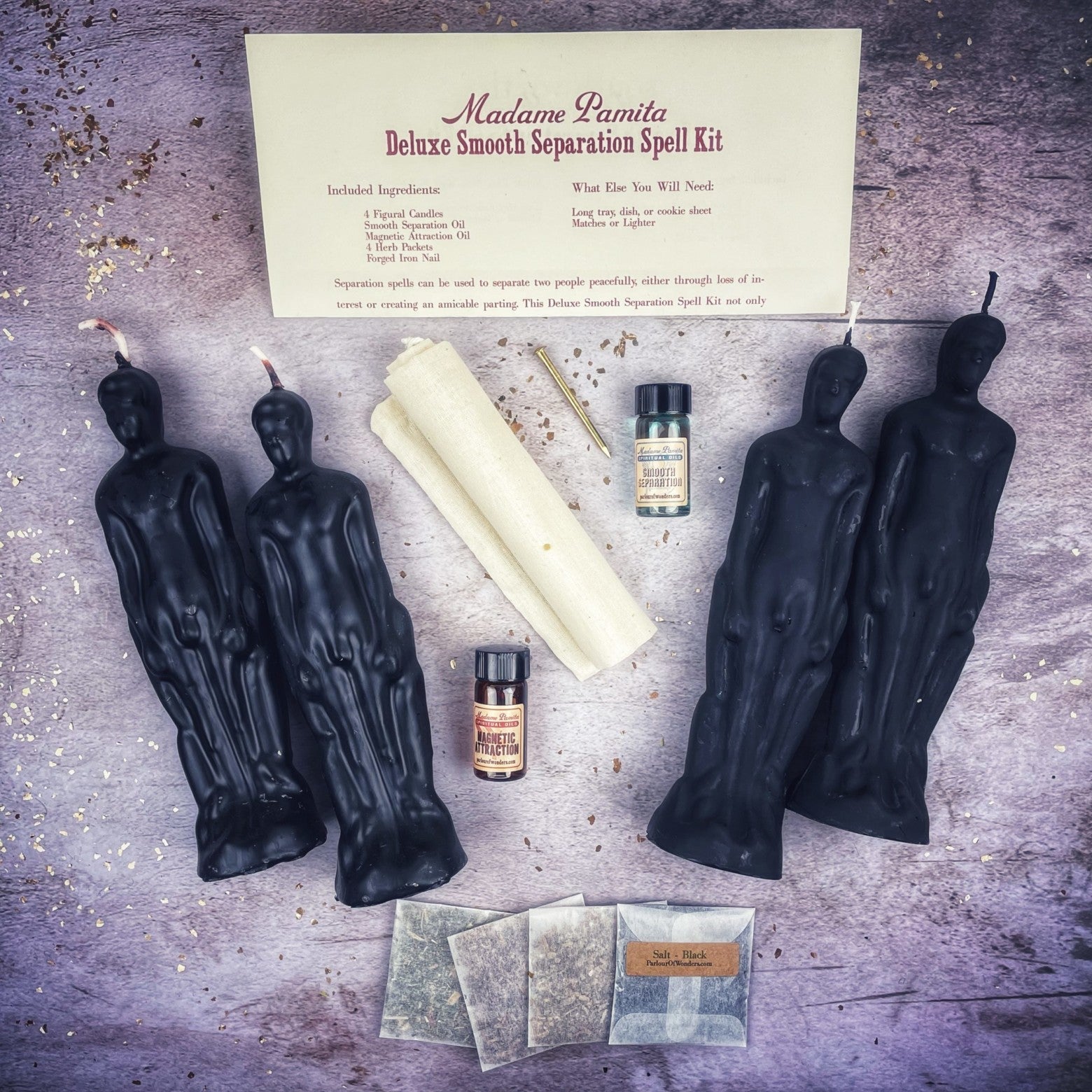 Deluxe Smooth Separation Candle Spell Kit - Male/Male - Northern Magick Supplies