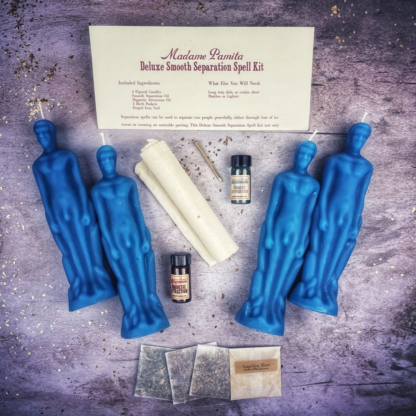 Deluxe Smooth Separation Candle Spell Kit - Male/Male - Northern Magick Supplies