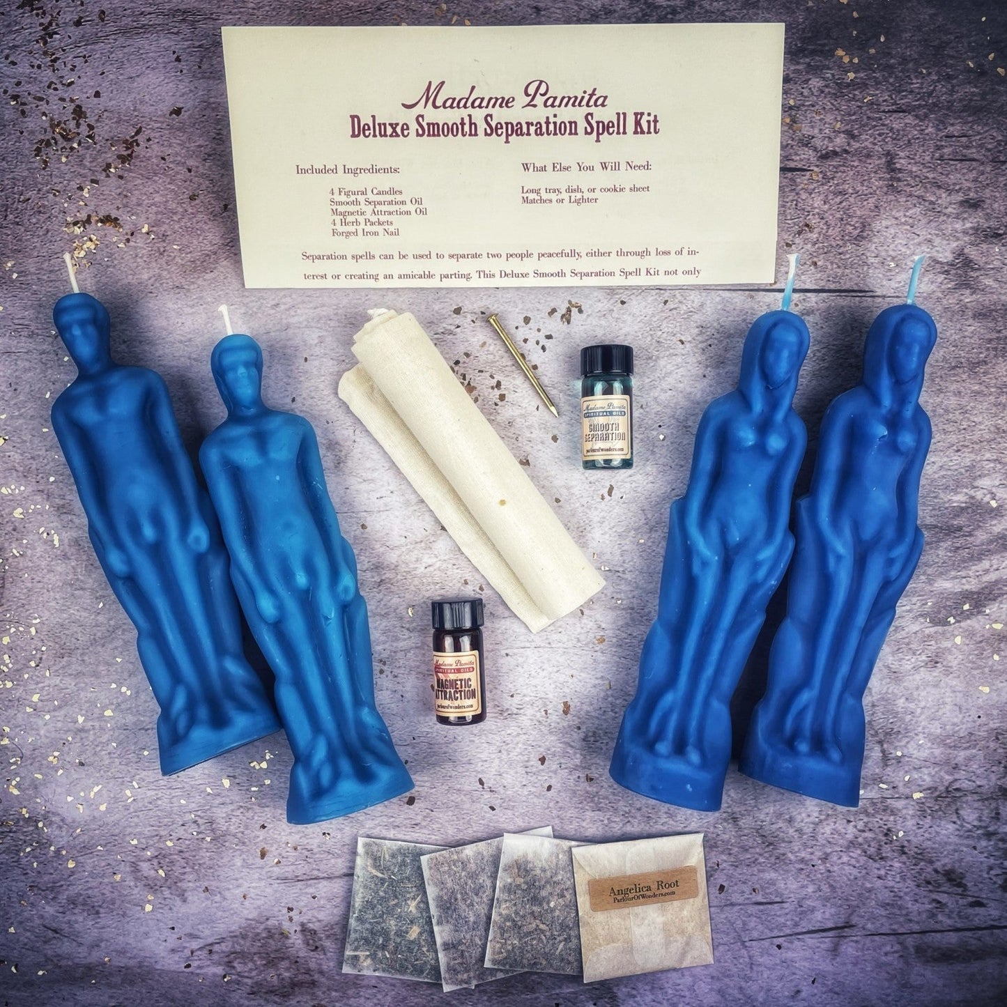 Deluxe Smooth Separation Candle Spell Kit - Female/Male - Northern Magick Supplies