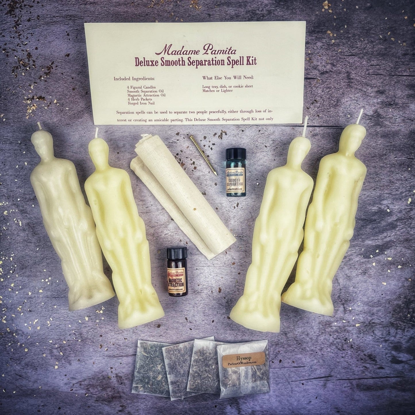 Deluxe Smooth Separation Candle Spell Kit - Male/Male - Northern Magick Supplies