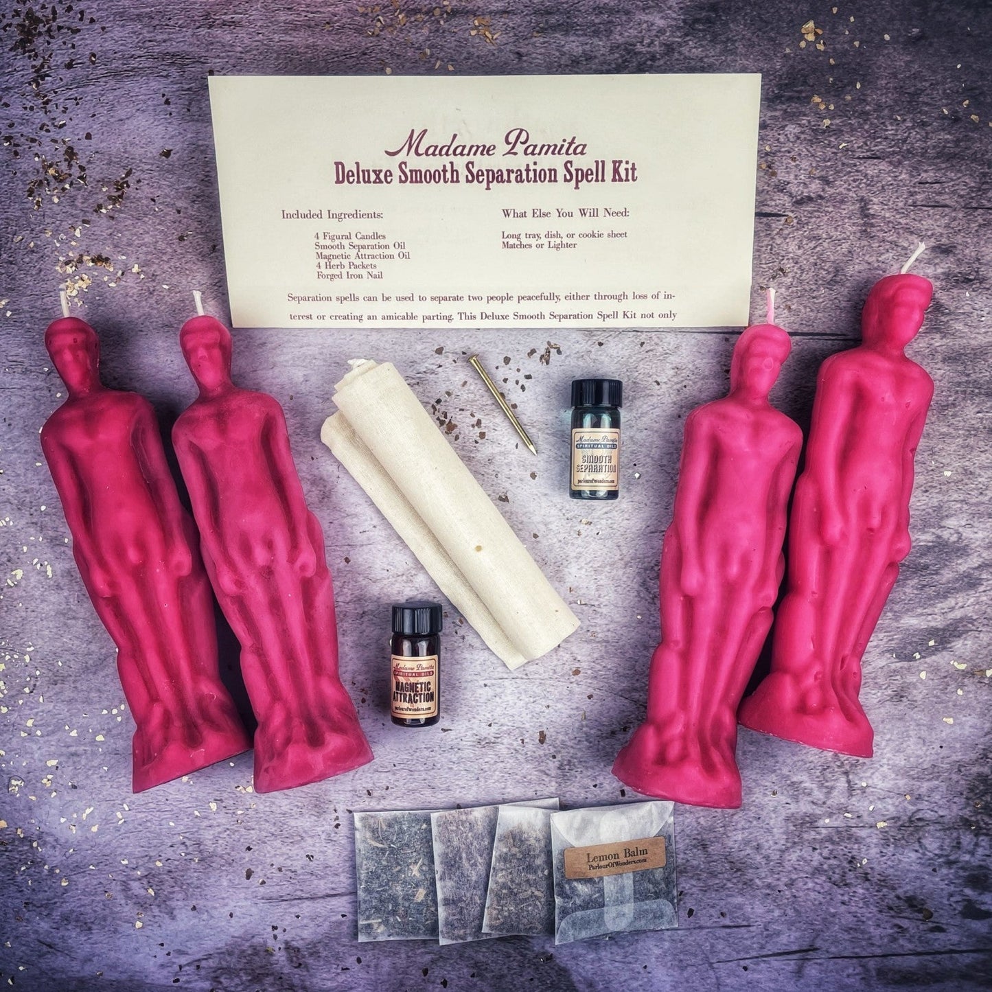 Deluxe Smooth Separation Candle Spell Kit - Male/Male - Northern Magick Supplies