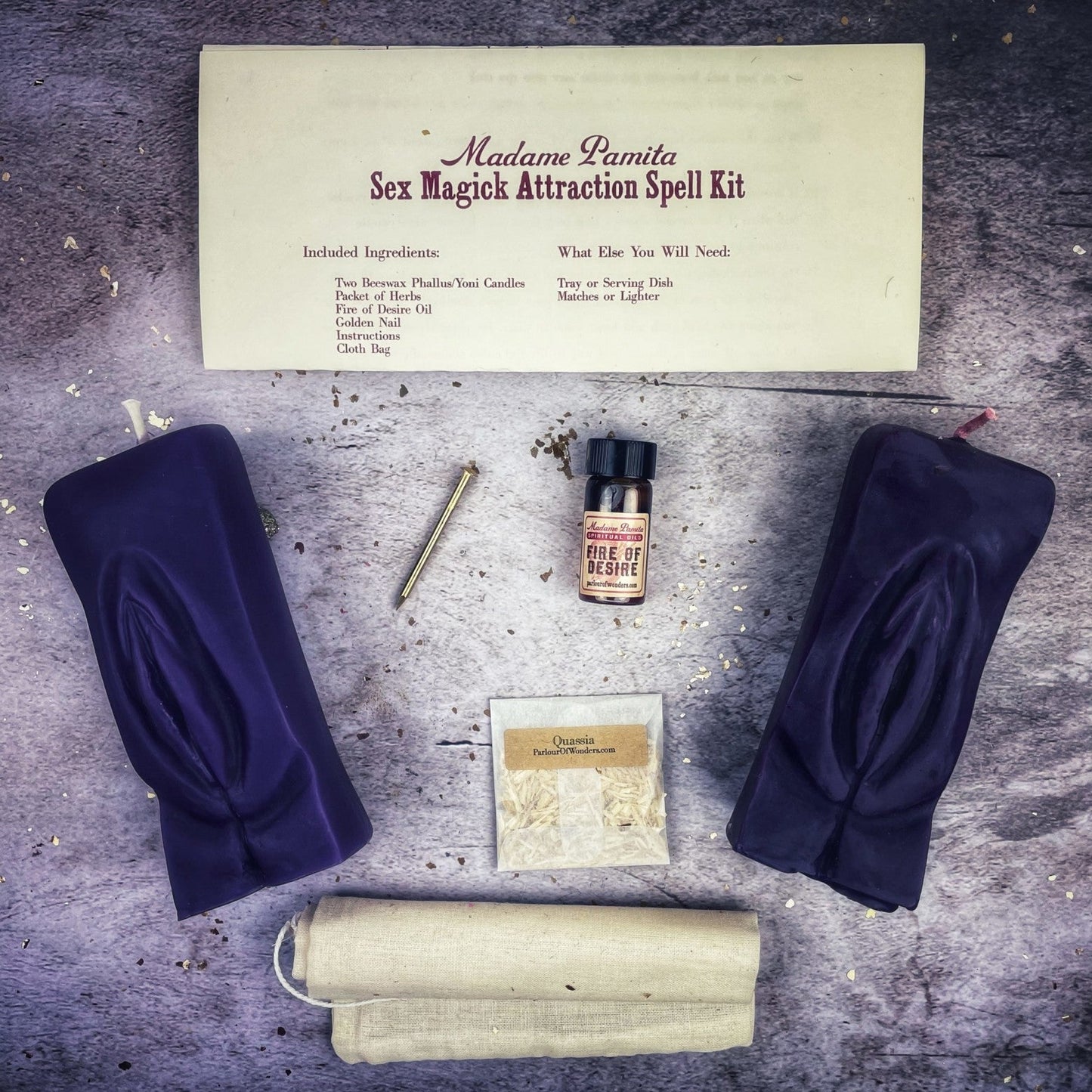 Sex Magick Candle Spell Kit - Yoni/Yoni - Northern Magick Supplies