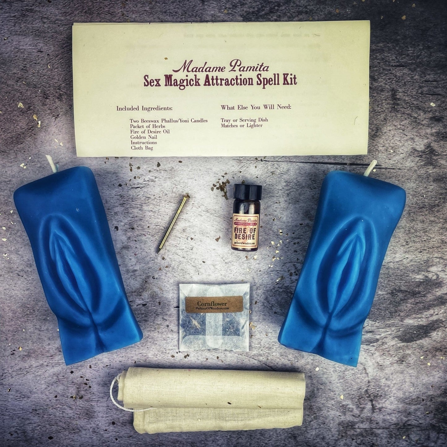 Sex Magick Candle Spell Kit - Yoni/Yoni - Northern Magick Supplies