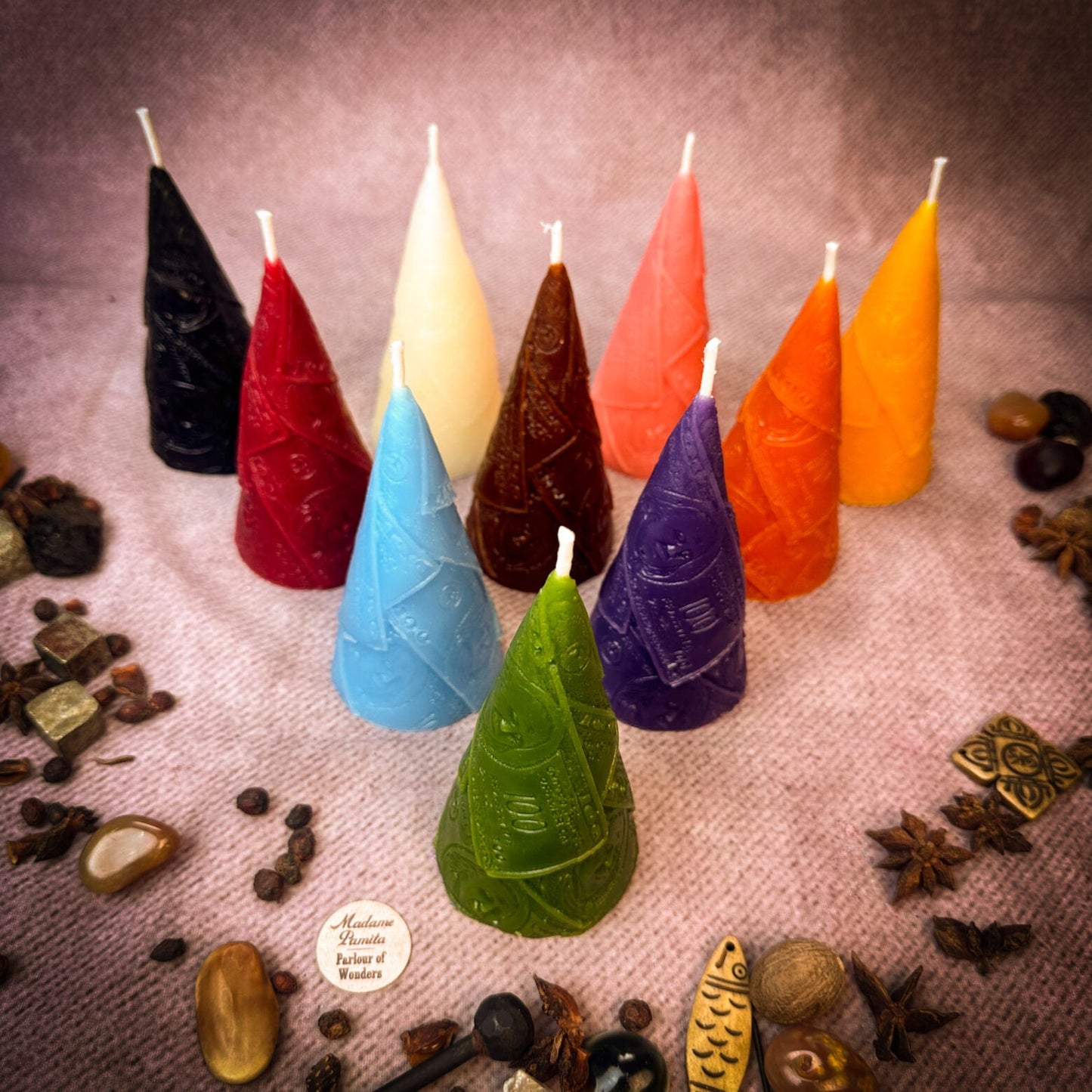 Beeswax Money Maker Spell Candle - Northern Magick Supplies