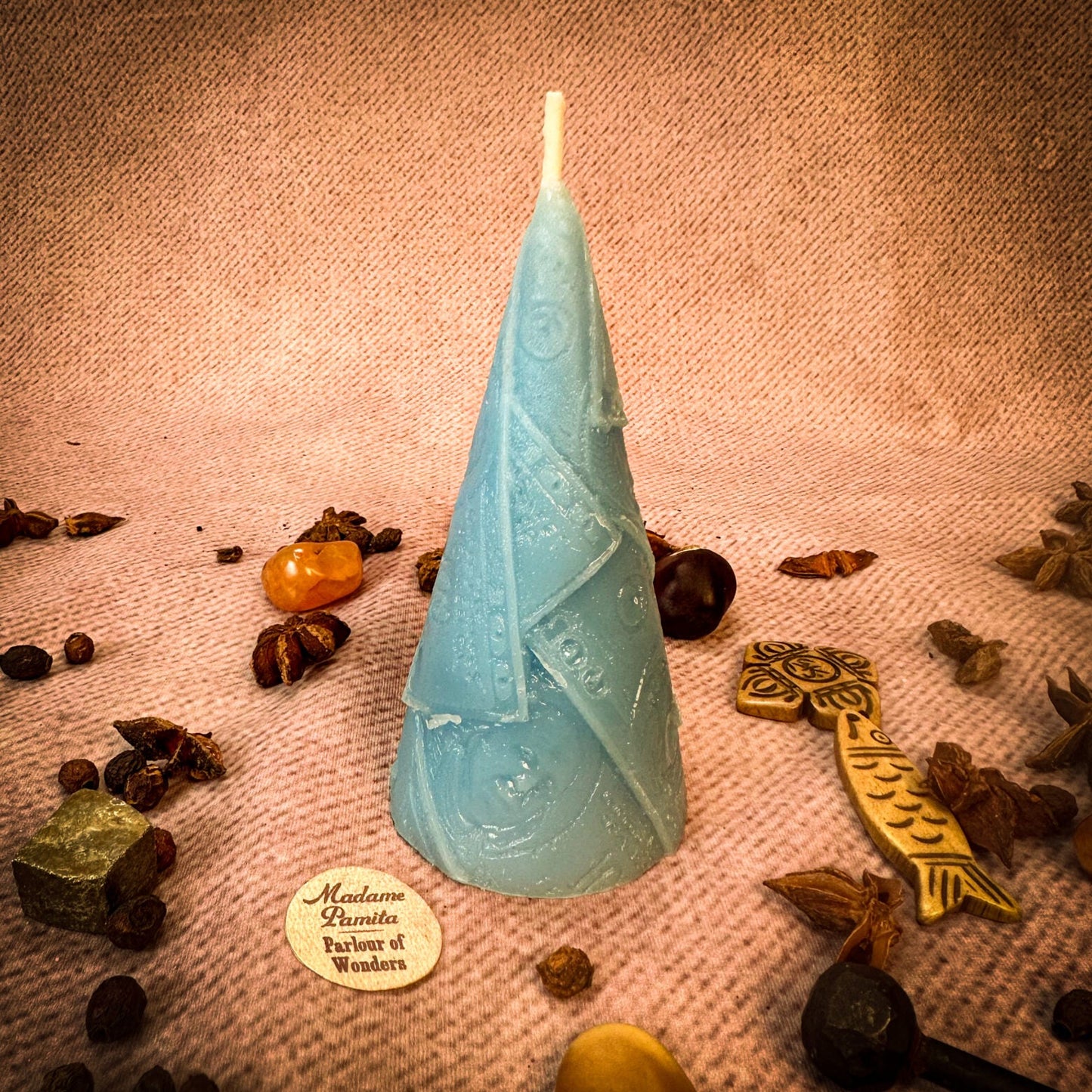 Beeswax Money Maker Spell Candle - Prosperity & Abundance Magic - Northern Magick Supplies