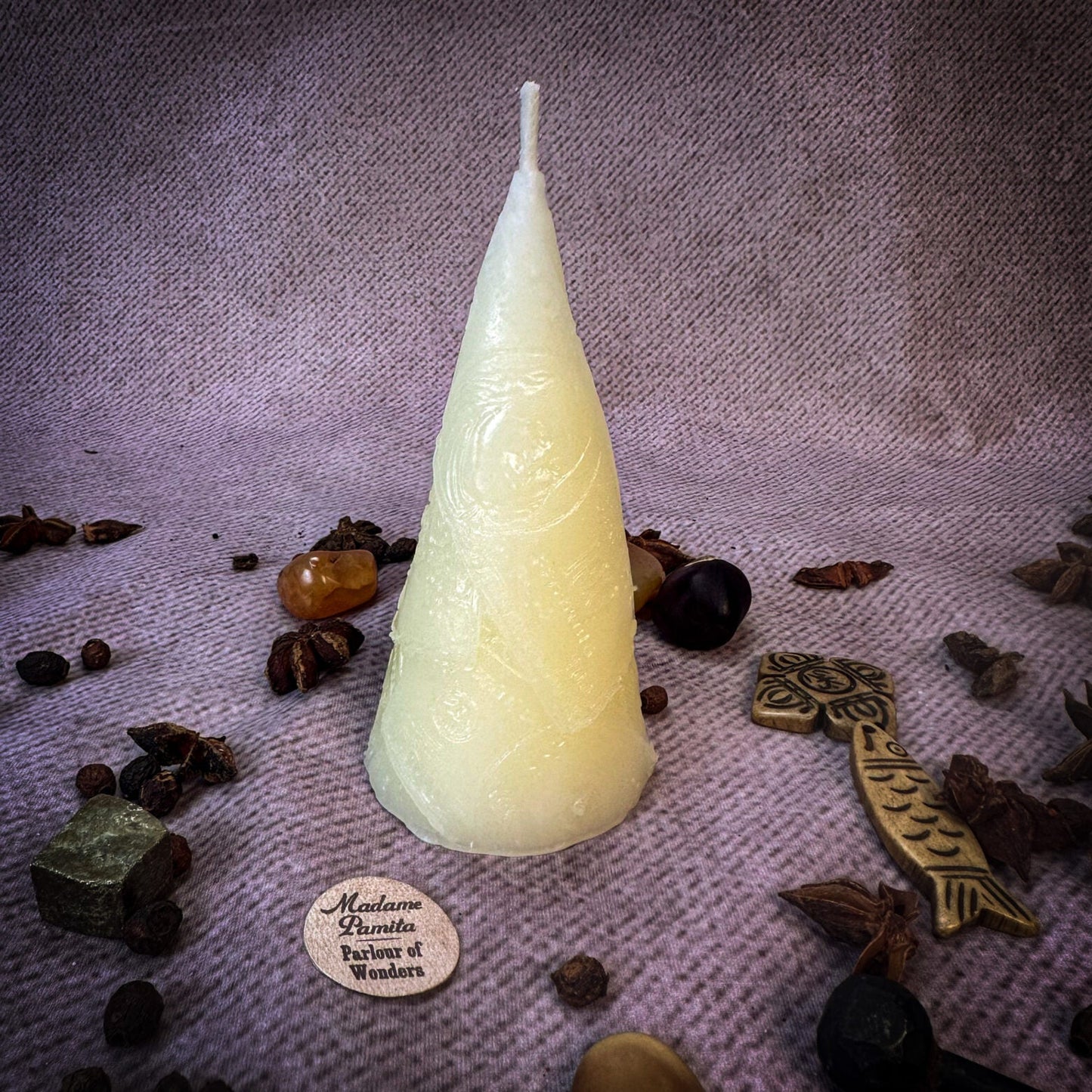 Beeswax Money Maker Spell Candle - Prosperity & Abundance Magic - Northern Magick Supplies