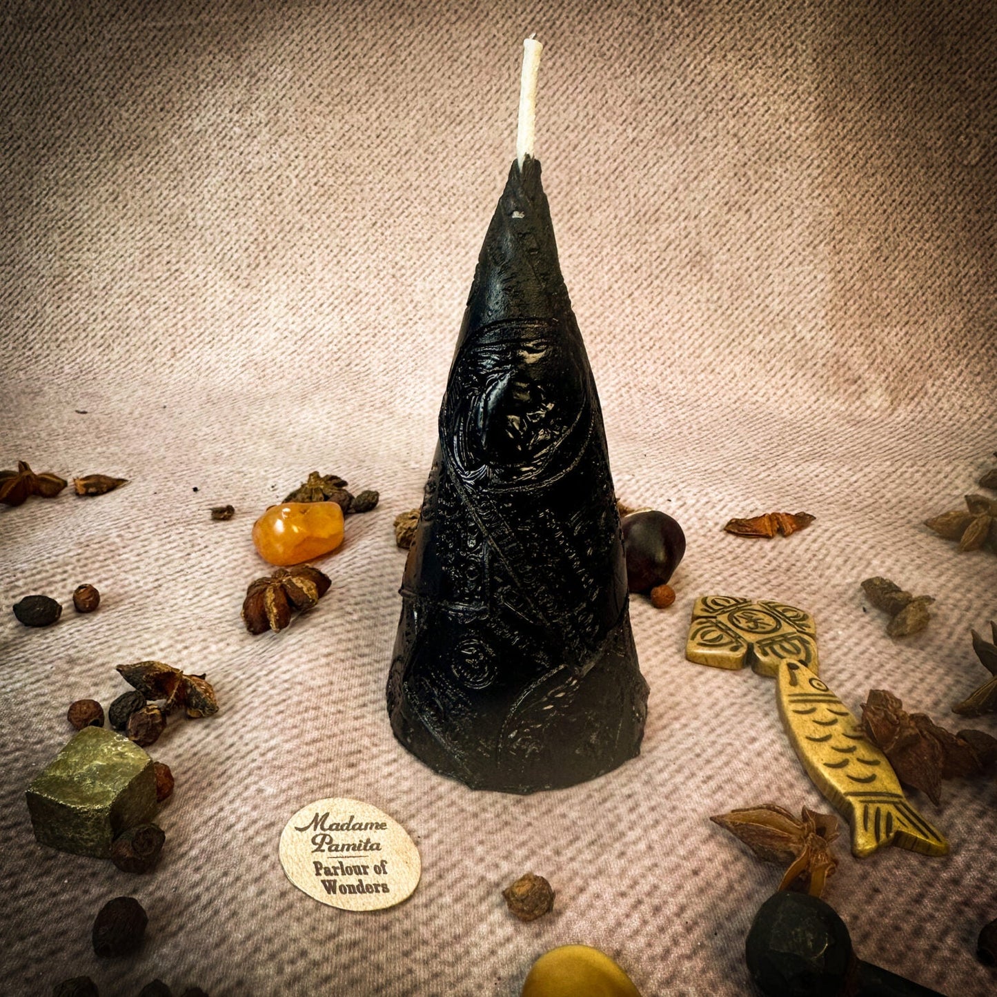 Beeswax Money Maker Spell Candle - Prosperity & Abundance Magic - Northern Magick Supplies