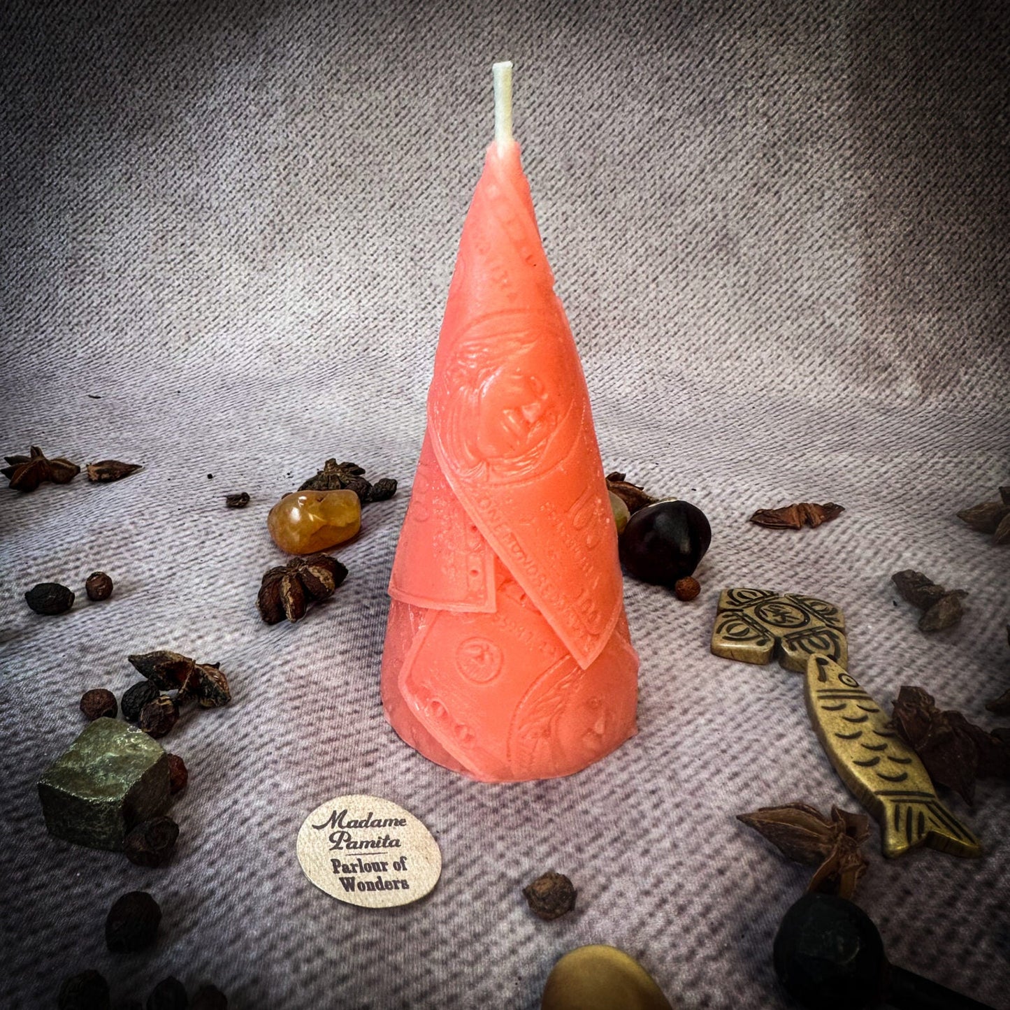 Beeswax Money Maker Spell Candle - Prosperity & Abundance Magic - Northern Magick Supplies