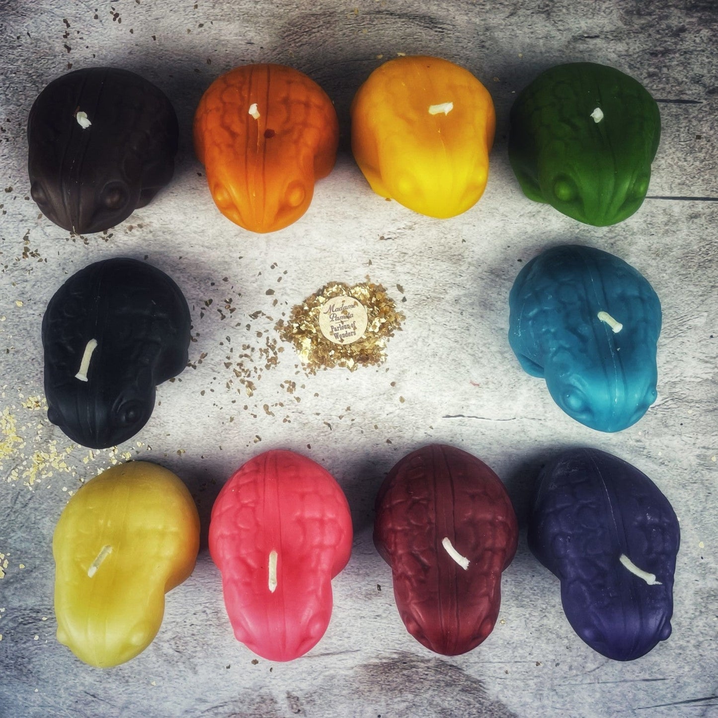 Beeswax Lucky Money Frog Spell Candle - Northern Magick Supplies