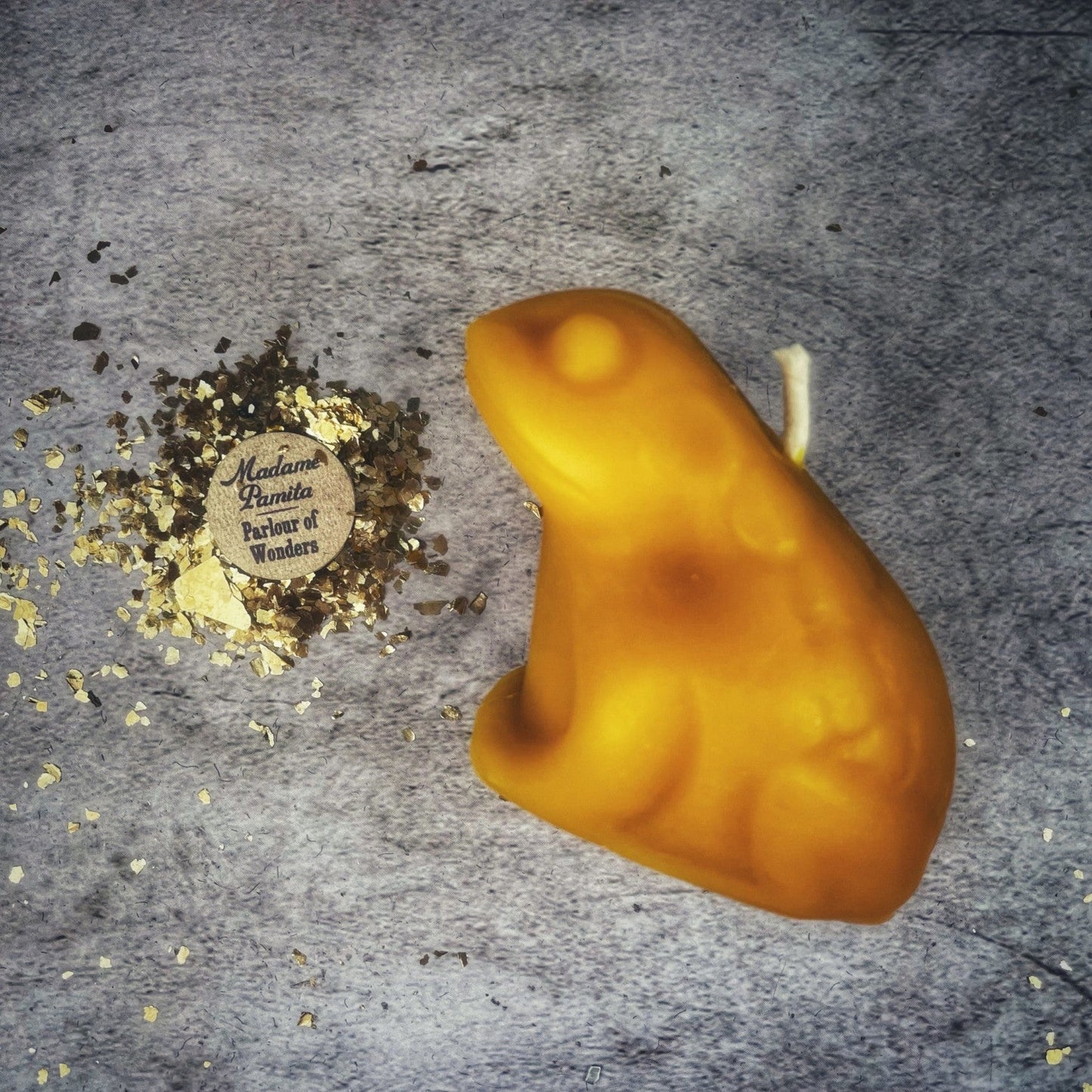 Beeswax Lucky Money Frog Spell Candle - Northern Magick Supplies