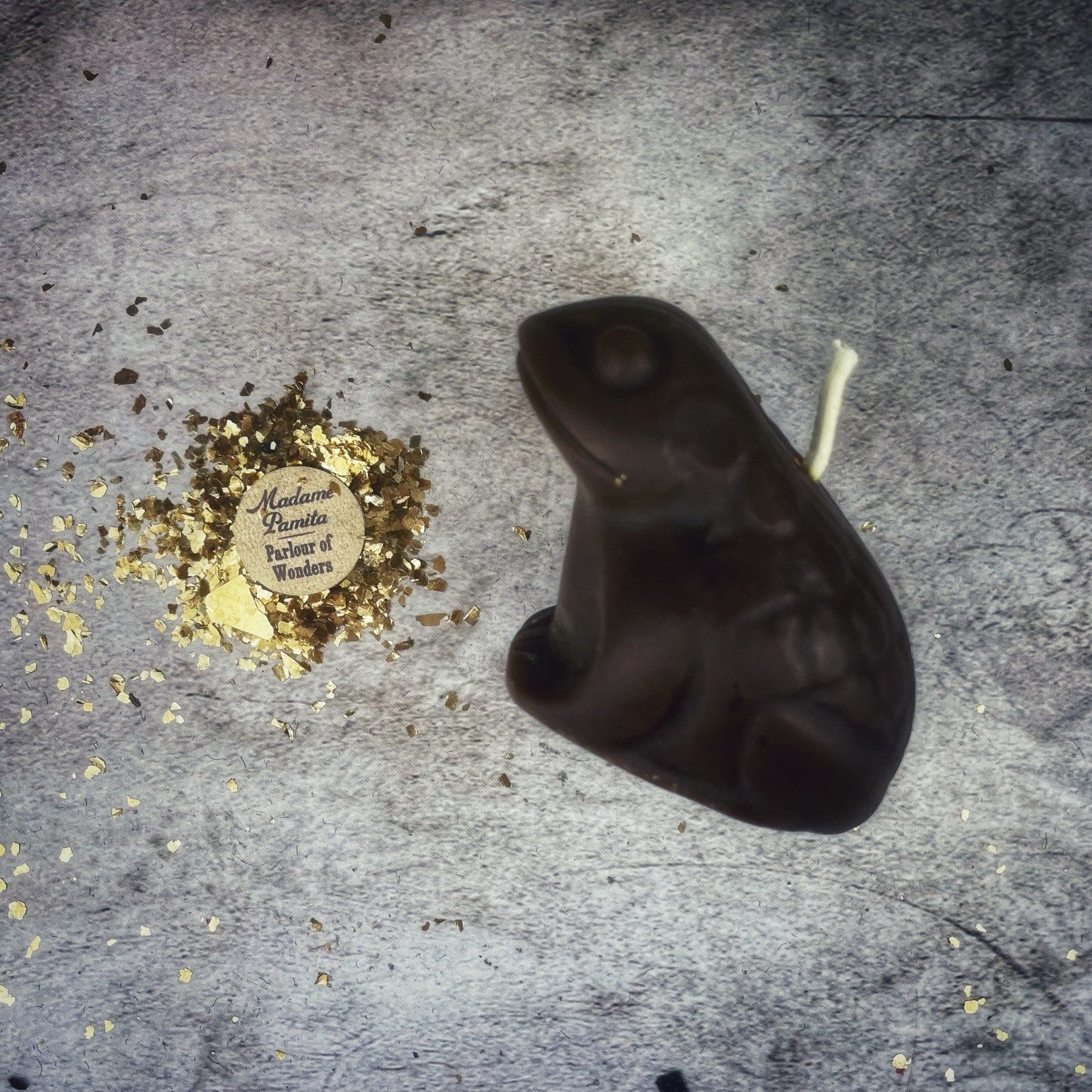 Beeswax Lucky Money Frog Spell Candle - Northern Magick Supplies