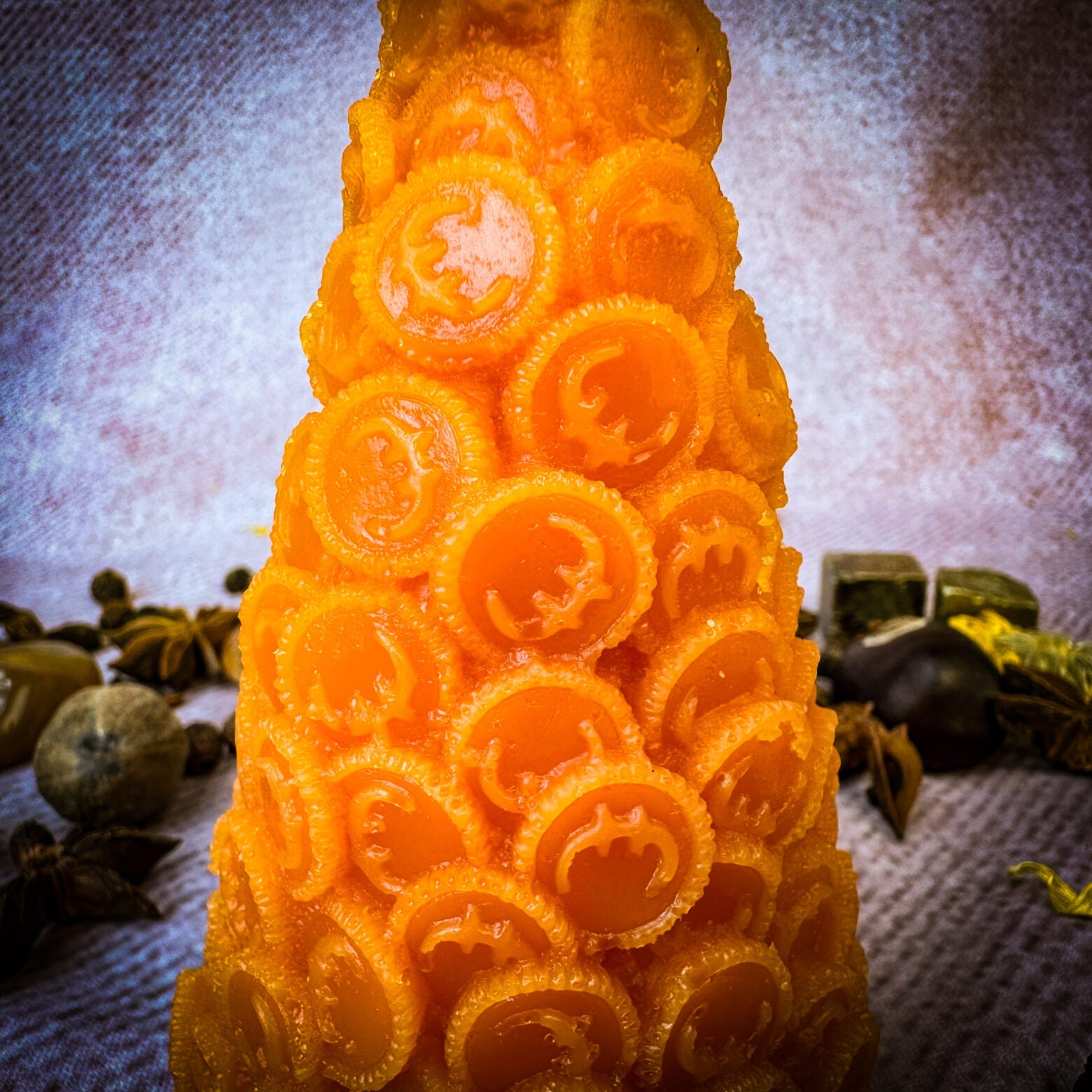 Beeswax Cone of Coins Spell Candle - Northern Magick Supplies